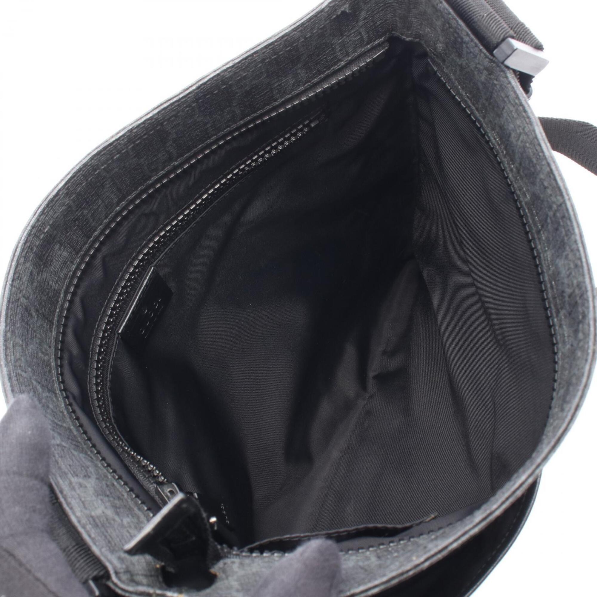 Gucci Black Gray Gg Supreme Leather Handbag Shoulder Bag (Pre-Owned)