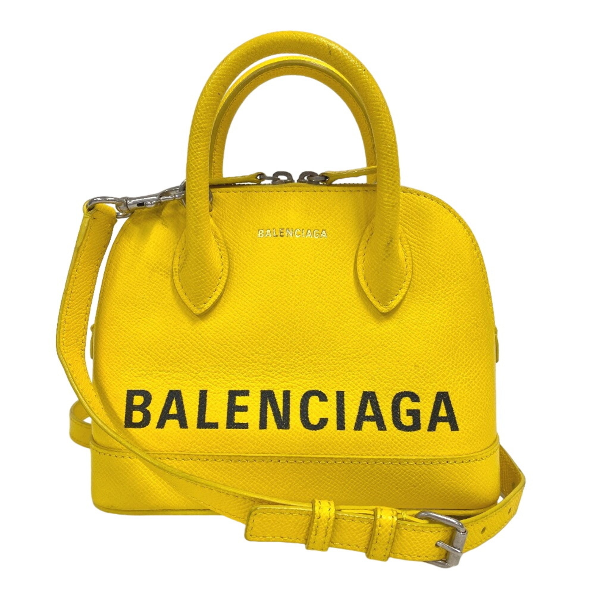 Balenciaga Yellow Leather Handbag Shoulder Bag (Pre-Owned)