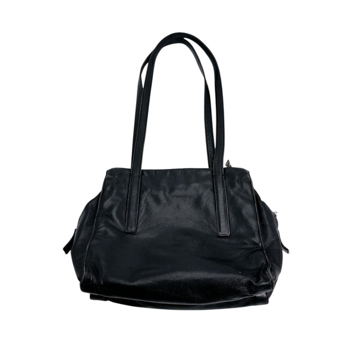 Prada Black Leather Tote Bag (Pre-Owned)