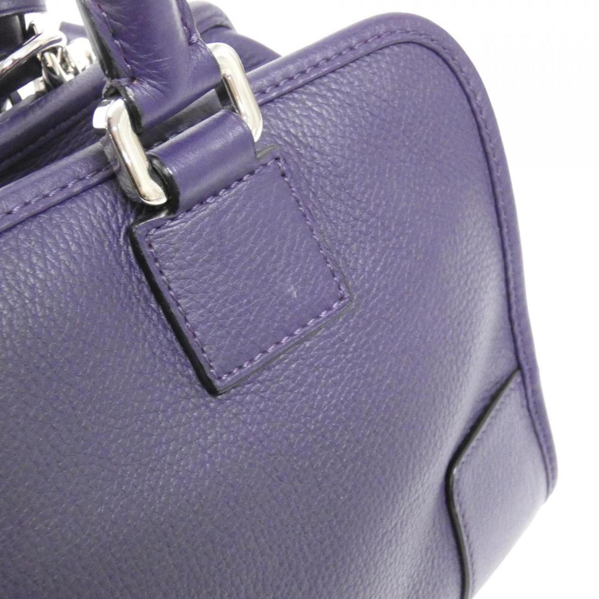 Loewe Purple Leather Handbag (Pre-Owned)