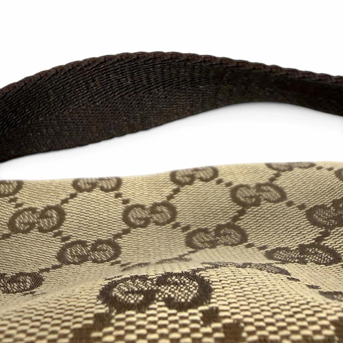Gucci Beige Brown Gg Canvas Pouch Vanity Bag (Pre-Owned)