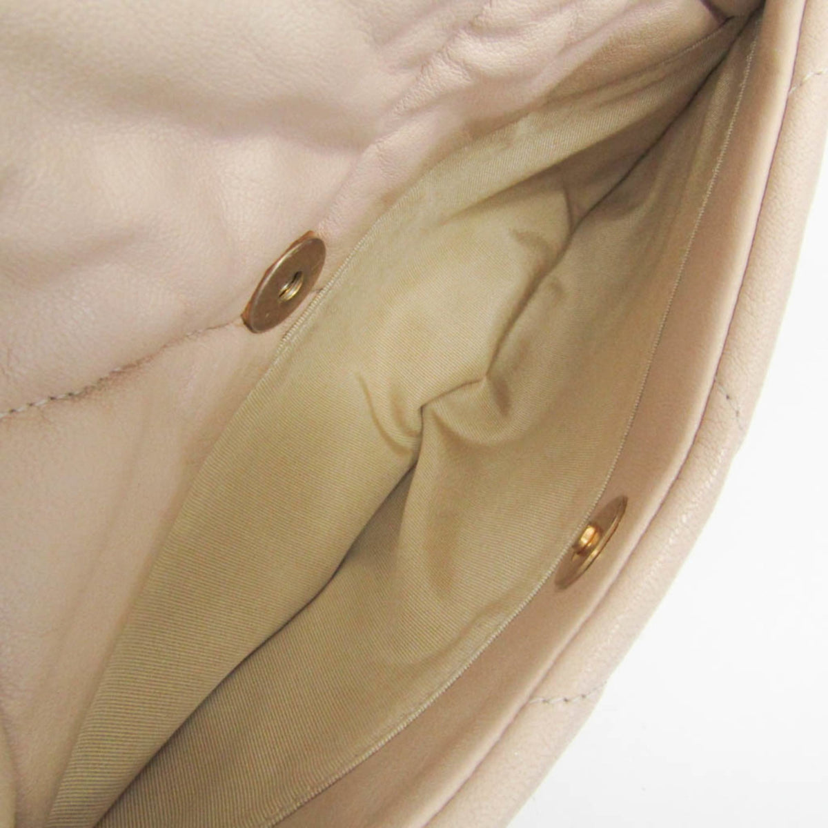 Chanel Light Beige Leather Shoulder Bag (Pre-Owned)