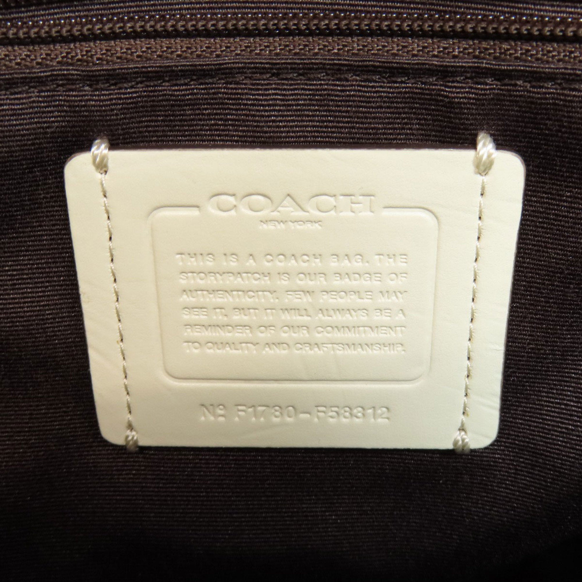 Coach Beige White Pvc Handbag (Pre-Owned)