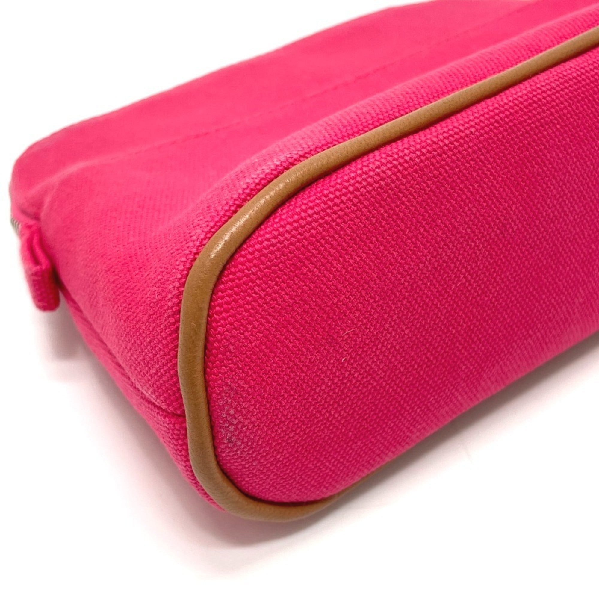 Hermes Bolide Pink Canvas Pouch (Pre-Owned)