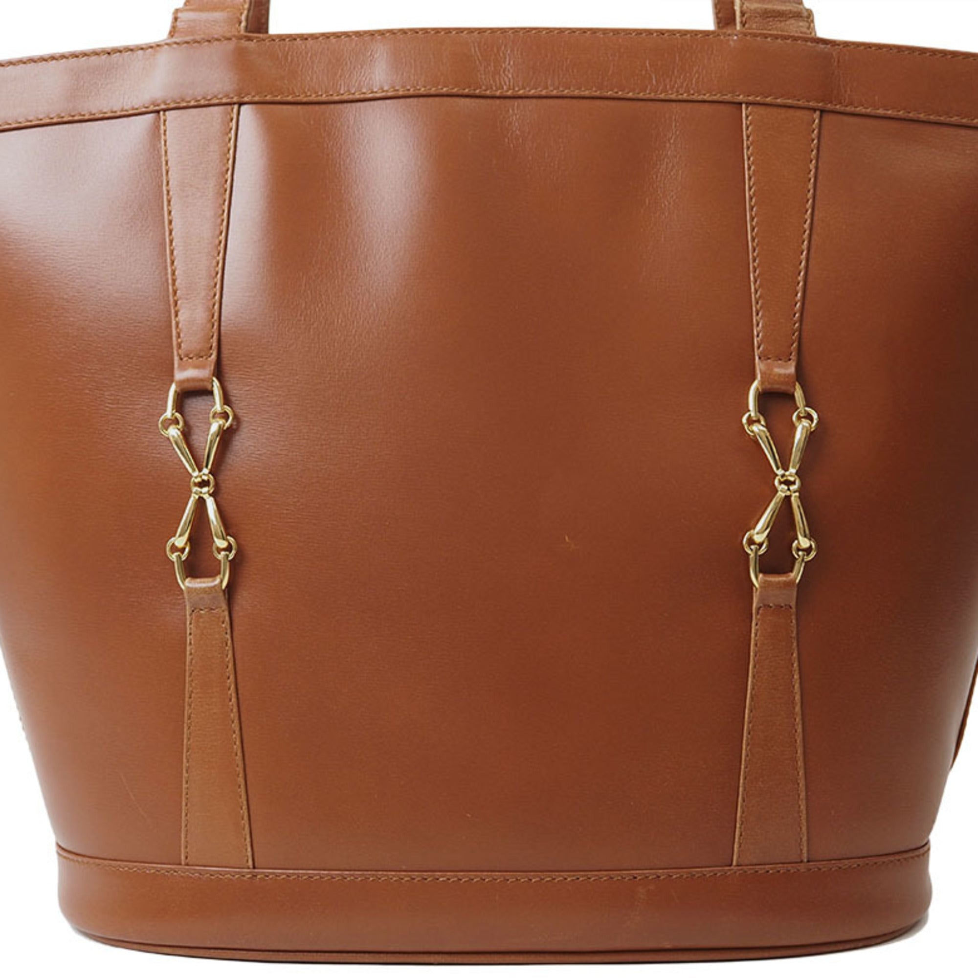 Gucci Brown Leather Tote Bag (Pre-Owned)