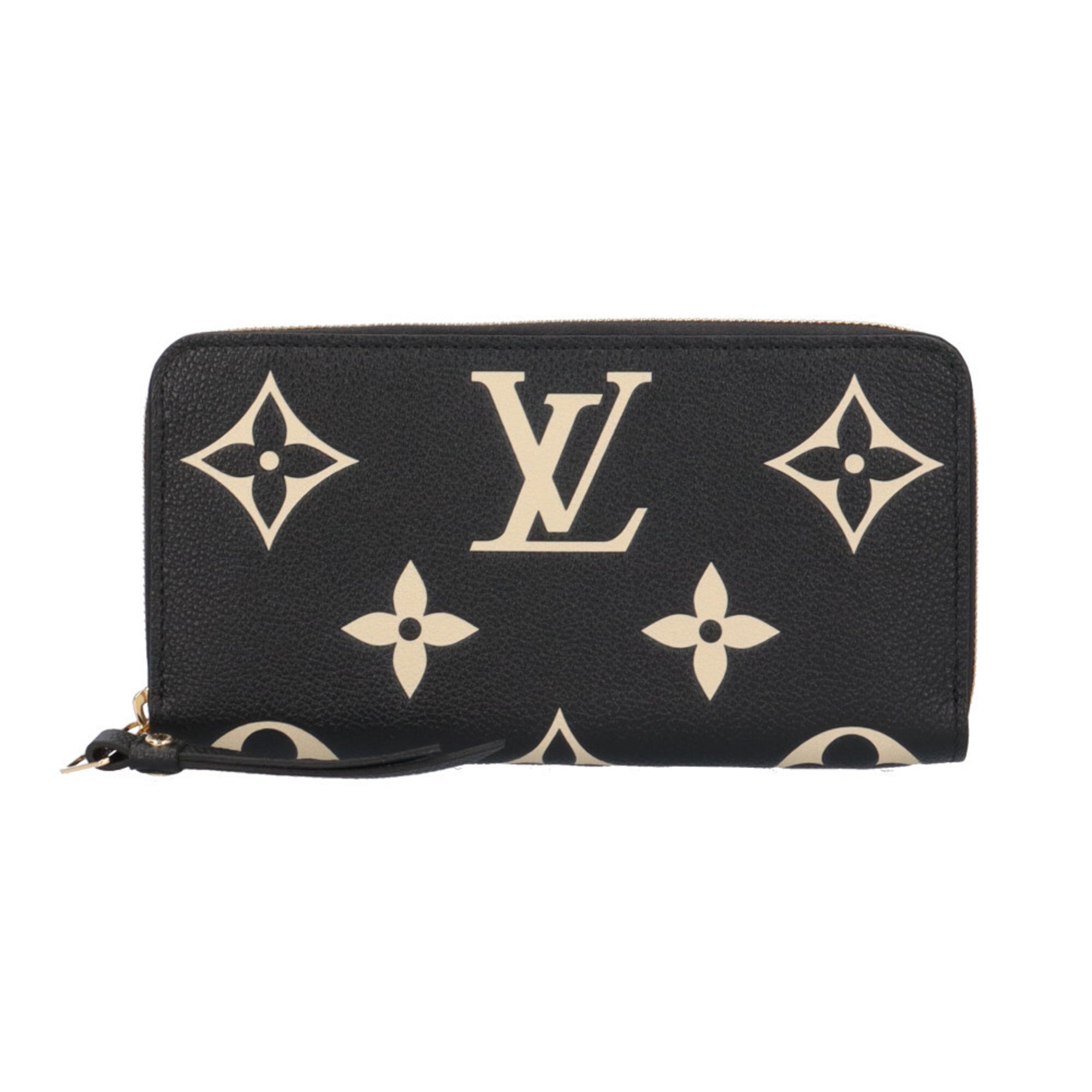 Louis Vuitton Beige Black Monogram Coin Purse/Coin Case (Pre-Owned)