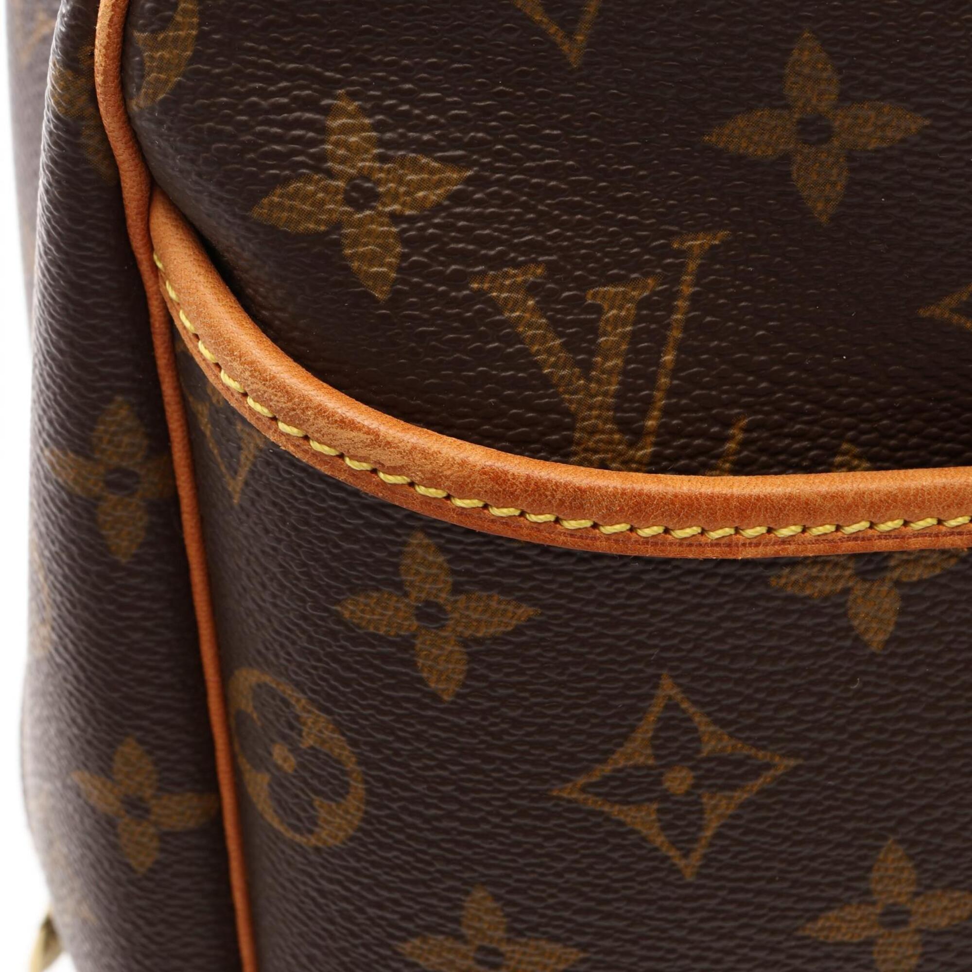 Louis Vuitton Brown Pvc Coated Canvas Leather Handbag (Pre-Owned)