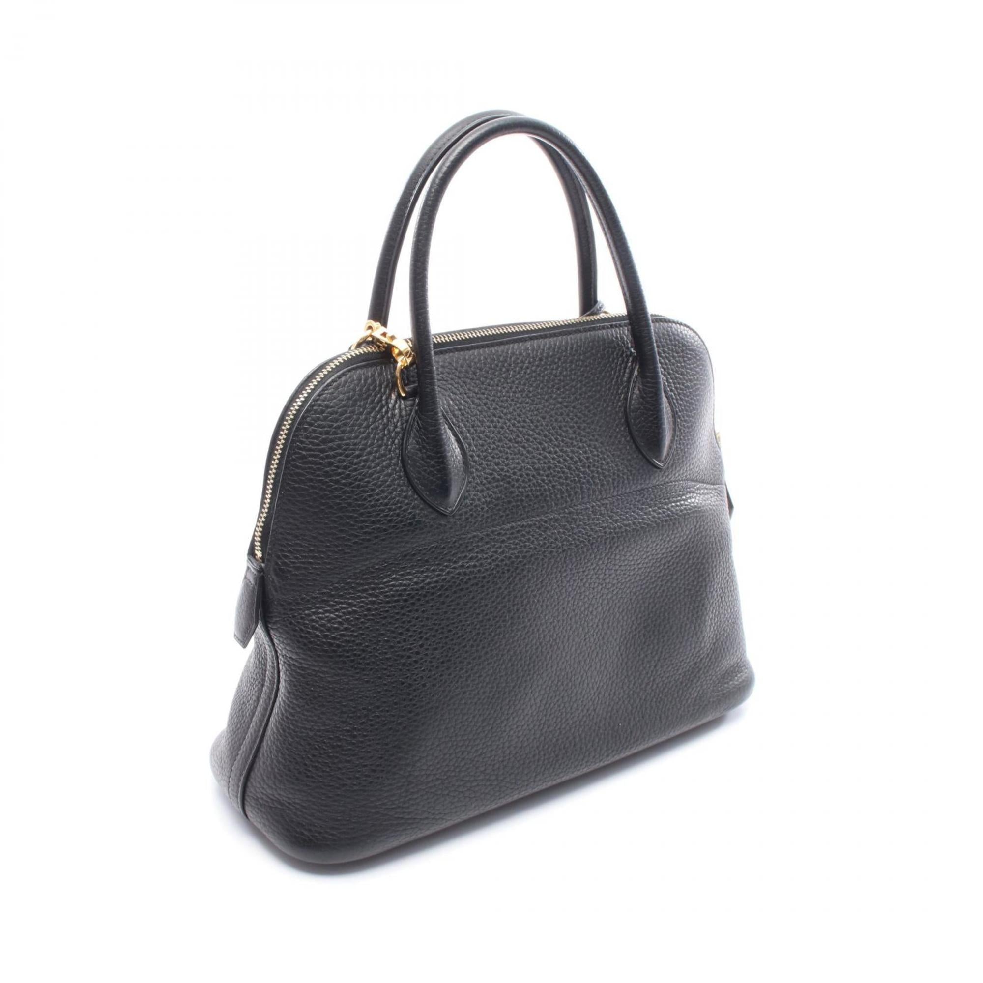 Hermes Black Leather Handbag (Pre-Owned)