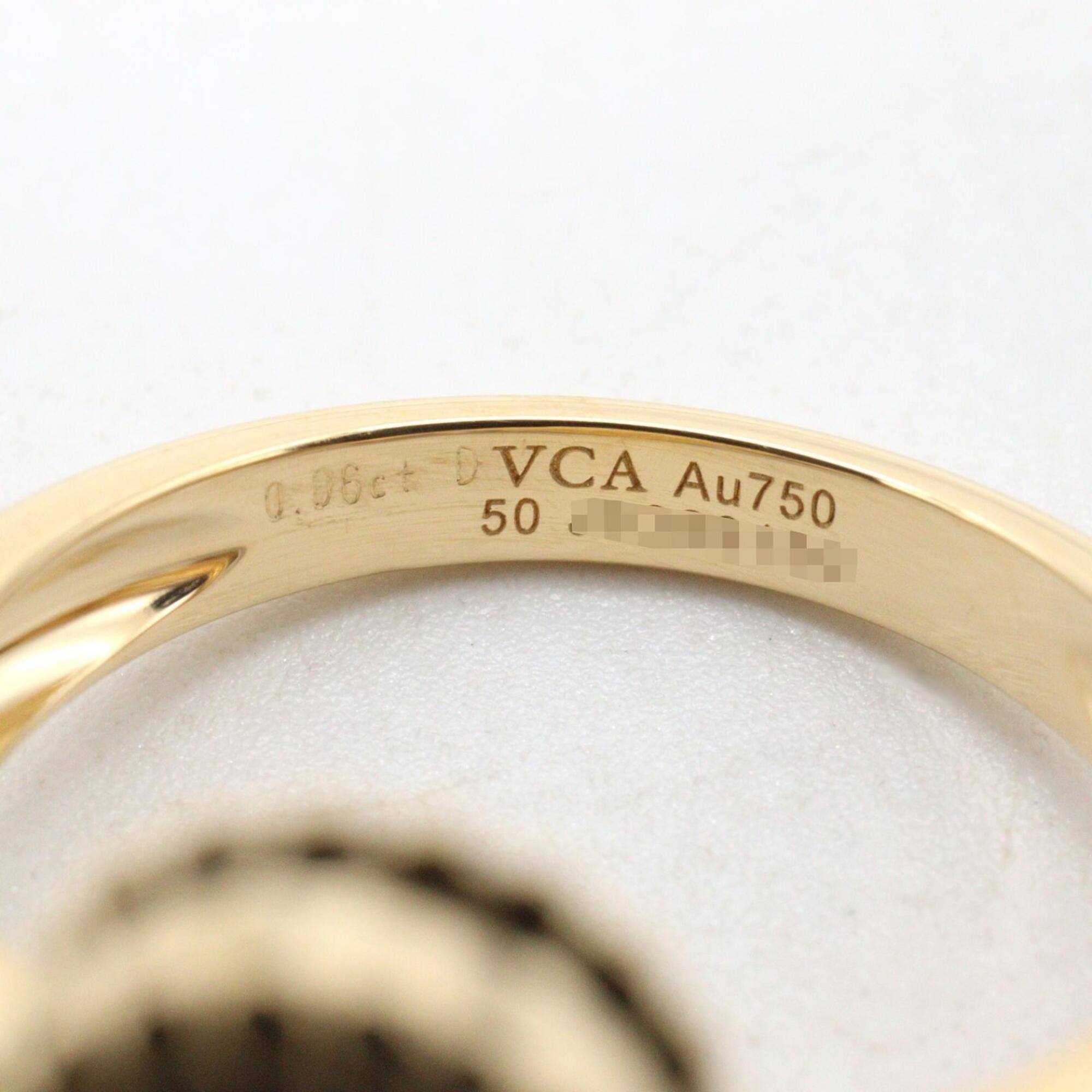 Van Cleef & Arpels Gold Clear Red Color Yellow Gold (18K) Band Ring (Pre-Owned)