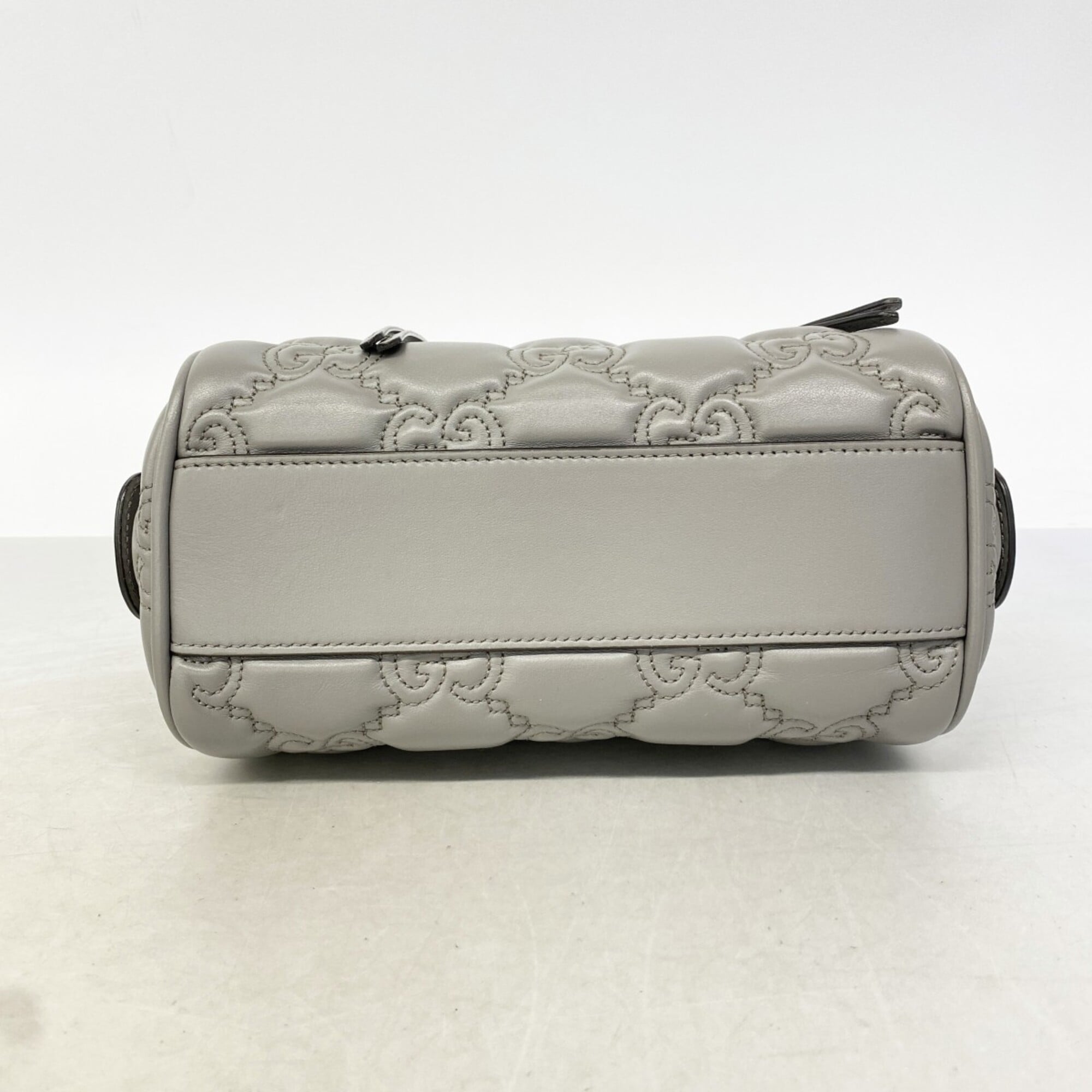 Gucci Gray Leather Handbag (Pre-Owned)