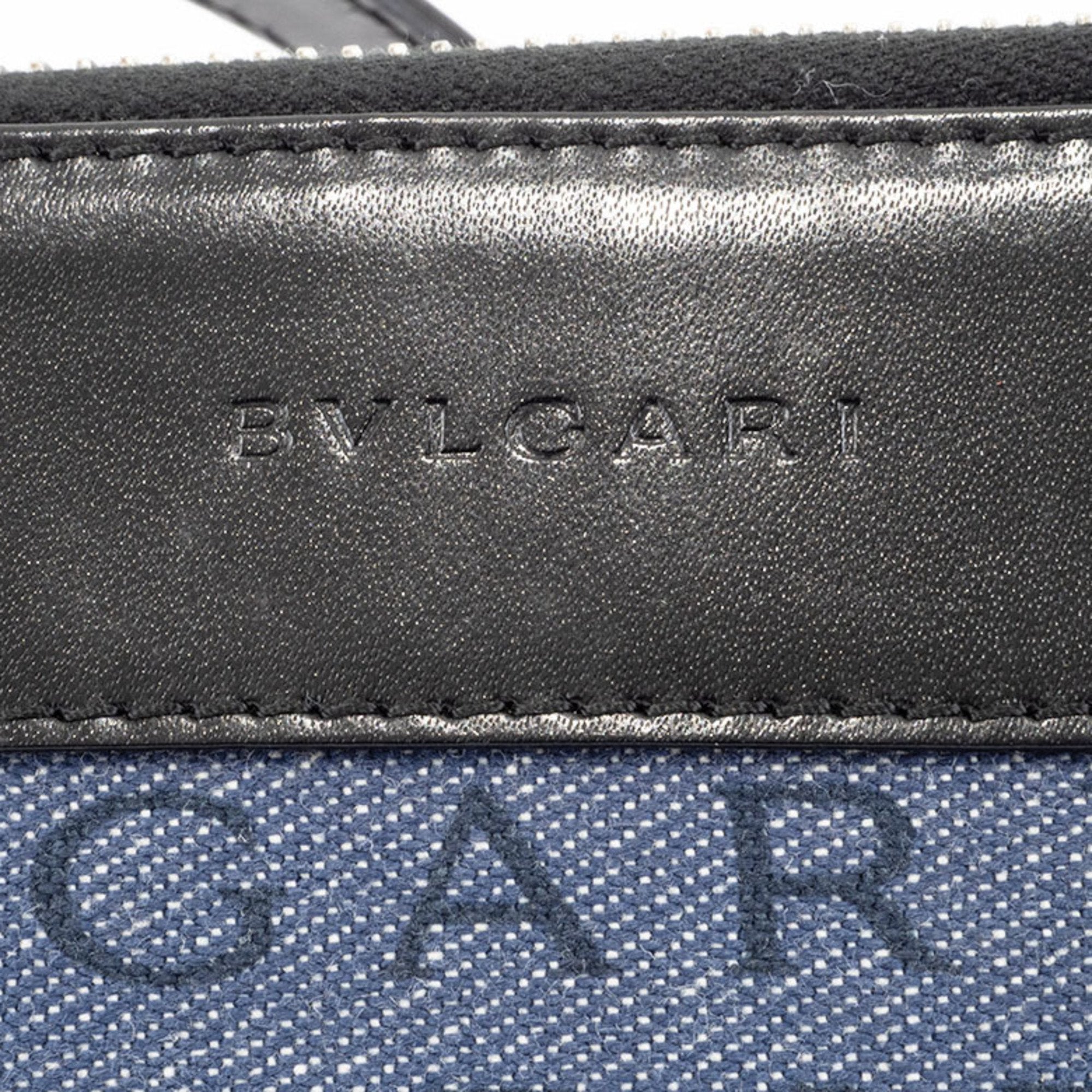 Bvlgari Black Blue Denim Shoulder Bag (Pre-Owned)
