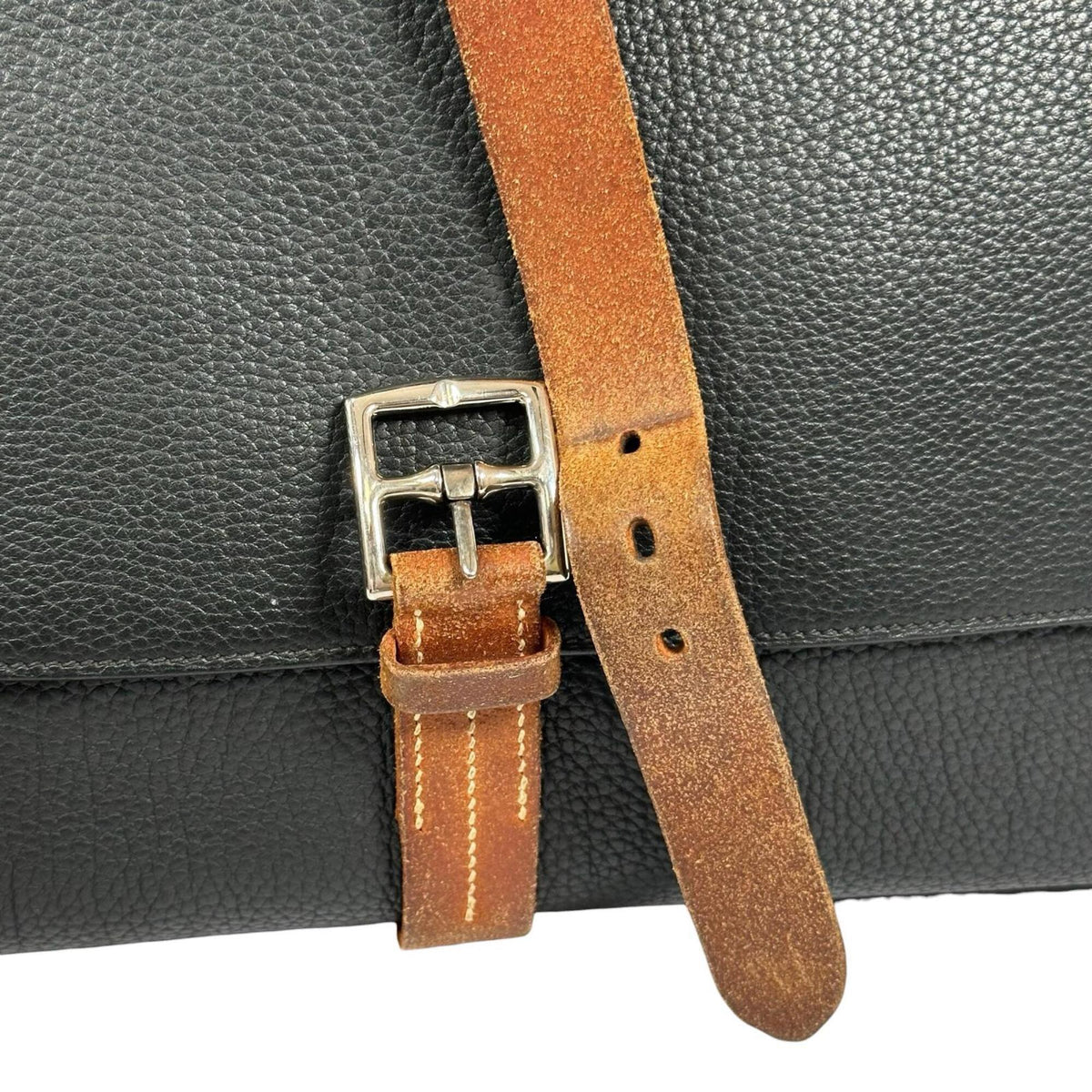 Hermes Black Fjord Leather Document Case (Pre-Owned)