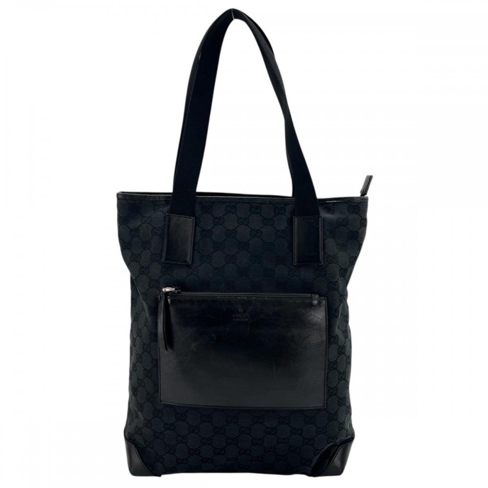 Gucci Black Canvas Handbag Tote Bag (Pre-Owned)