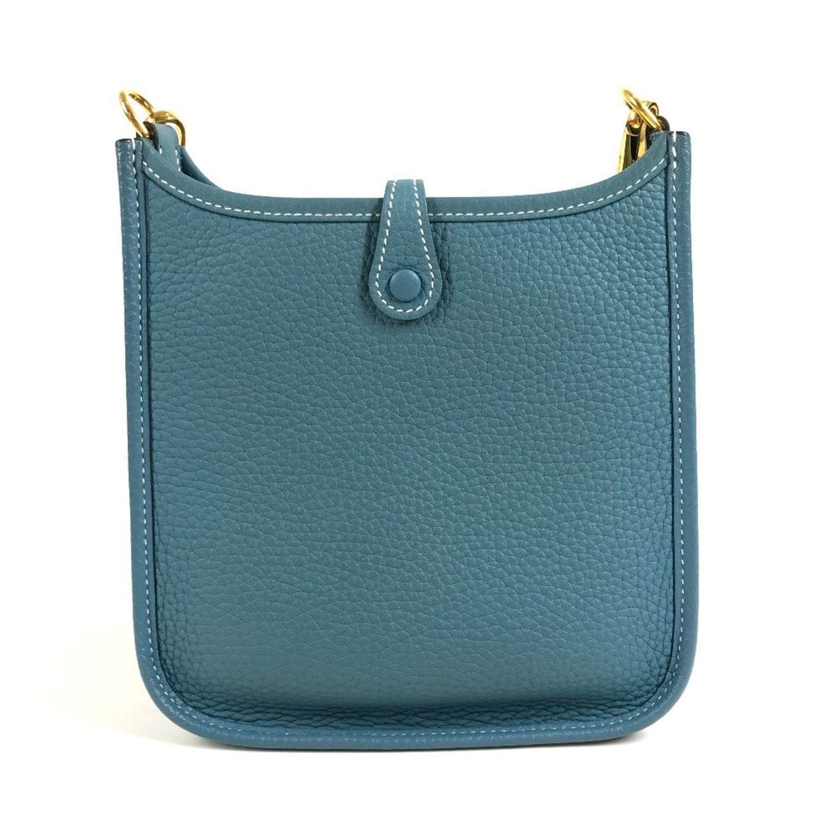 Hermes Blue Taurillon Clemence Leather Pochette Shoulder Bag (Pre-Owned)