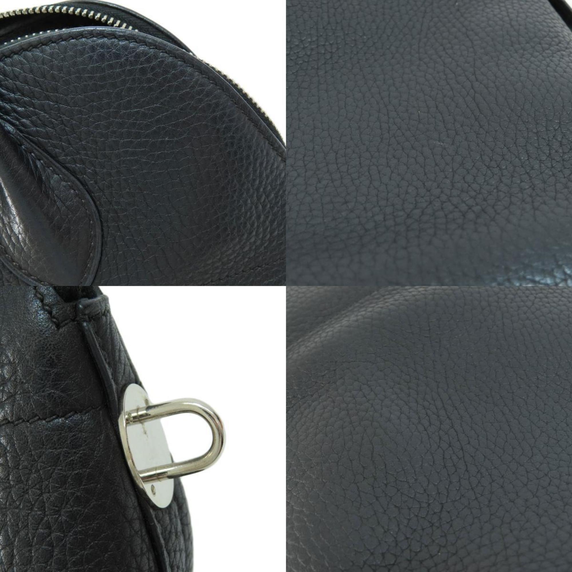 Hermes Black Taurillon Clemence Leather Handbag (Pre-Owned)