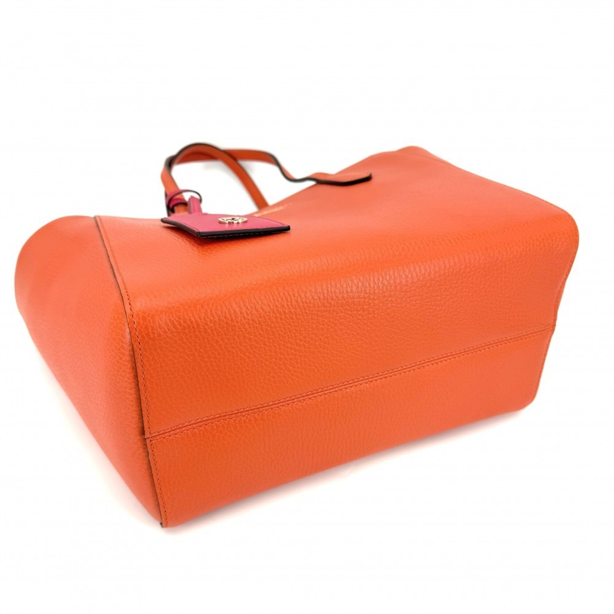 Gucci Orange Pink Leather Handbag Tote Bag (Pre-Owned)