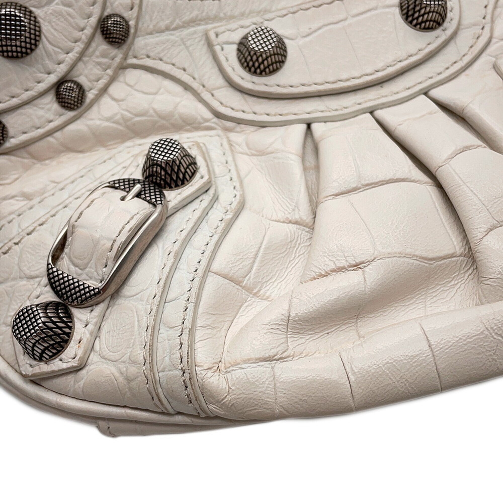 Balenciaga White Leather Shoulder Bag (Pre-Owned)