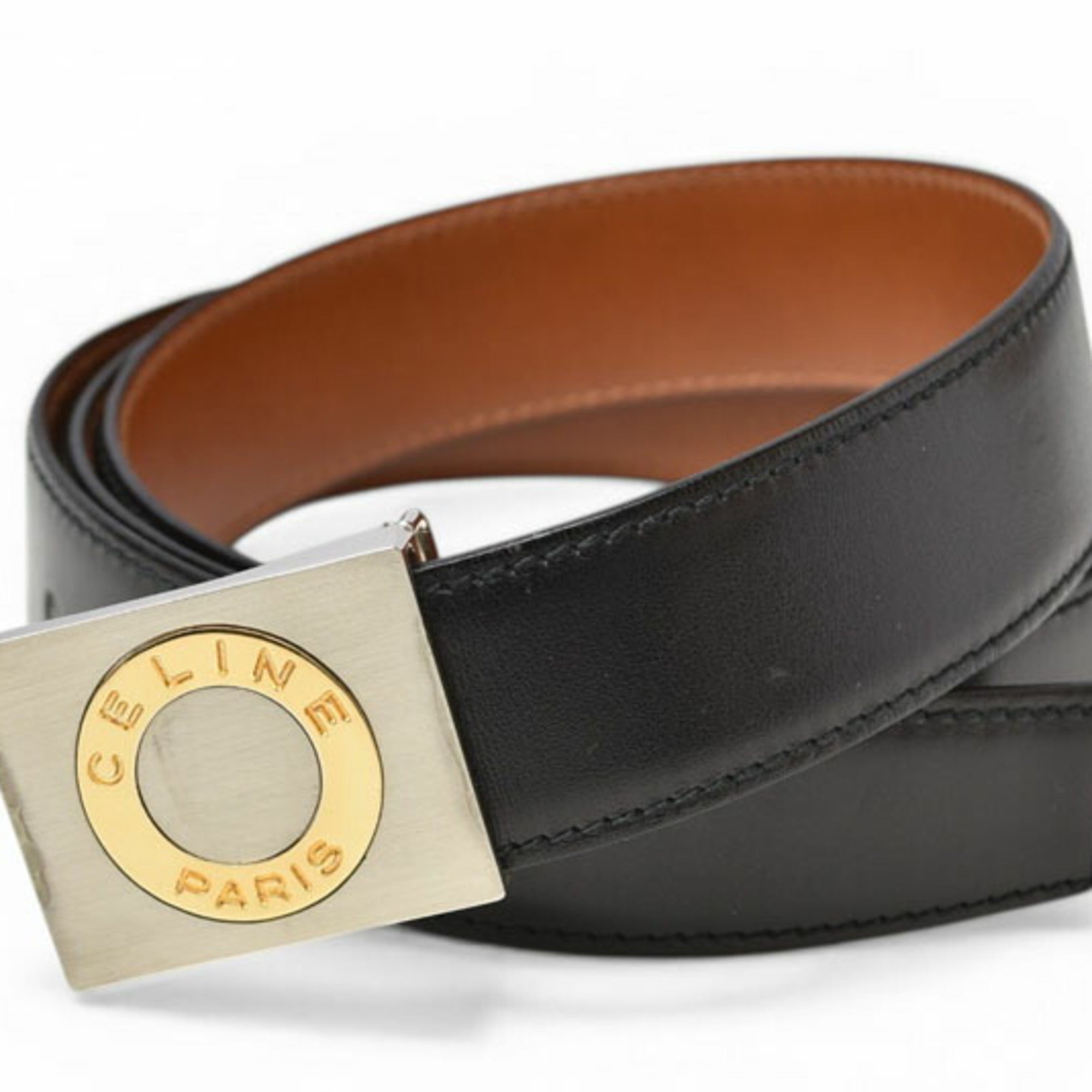 Celine Black Brown Standard Belt (Pre-Owned)