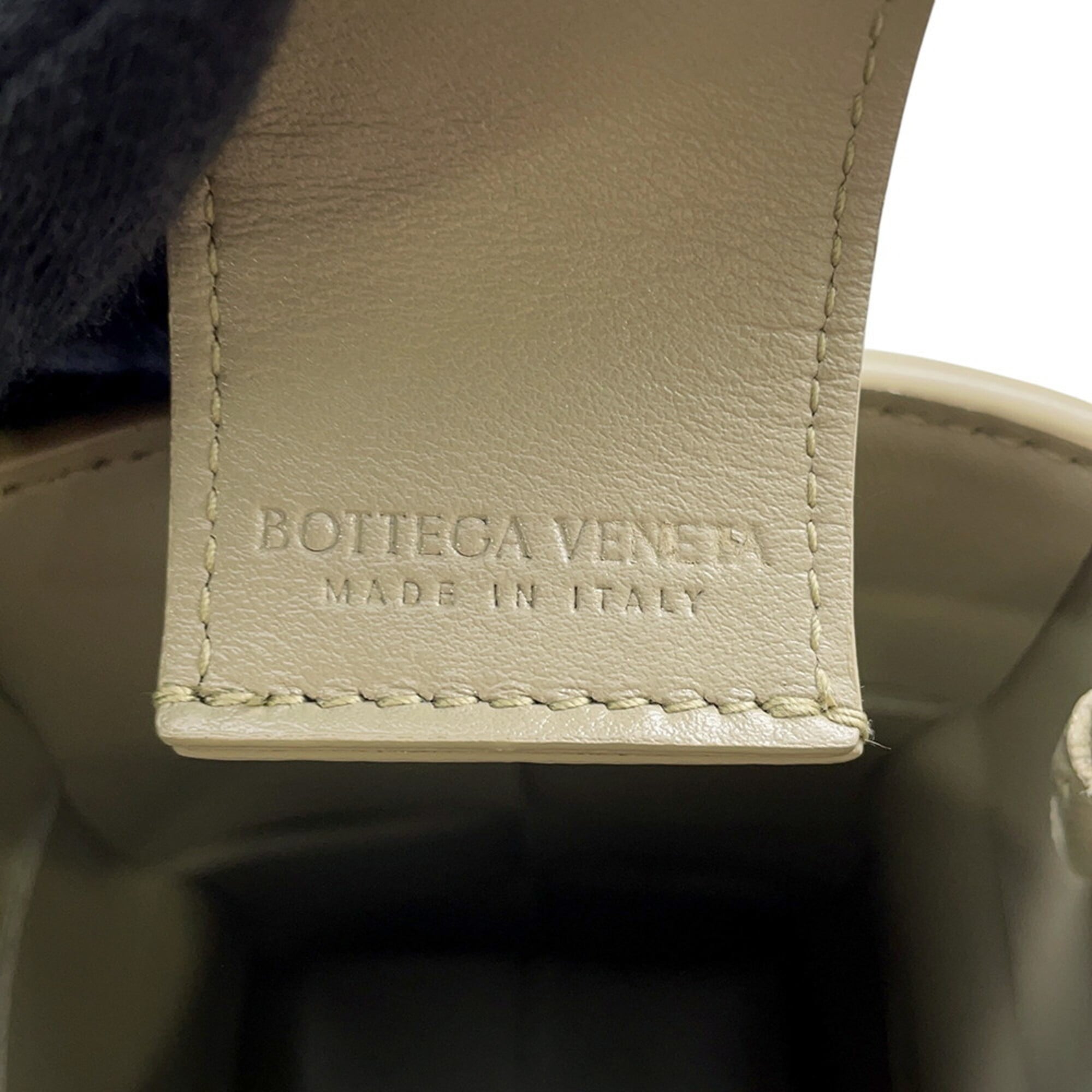 Bottega Veneta Intrecciato Light Green Leather Handbag Shoulder Bag (Pre-Owned)