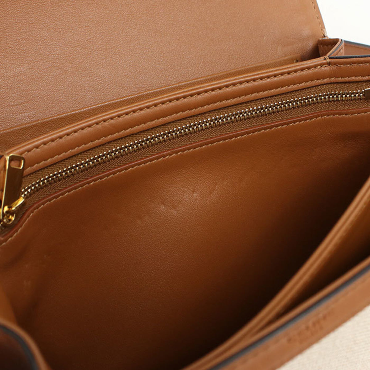 Celine Ivory Leather Jacquard Shoulder Bag (Pre-Owned)