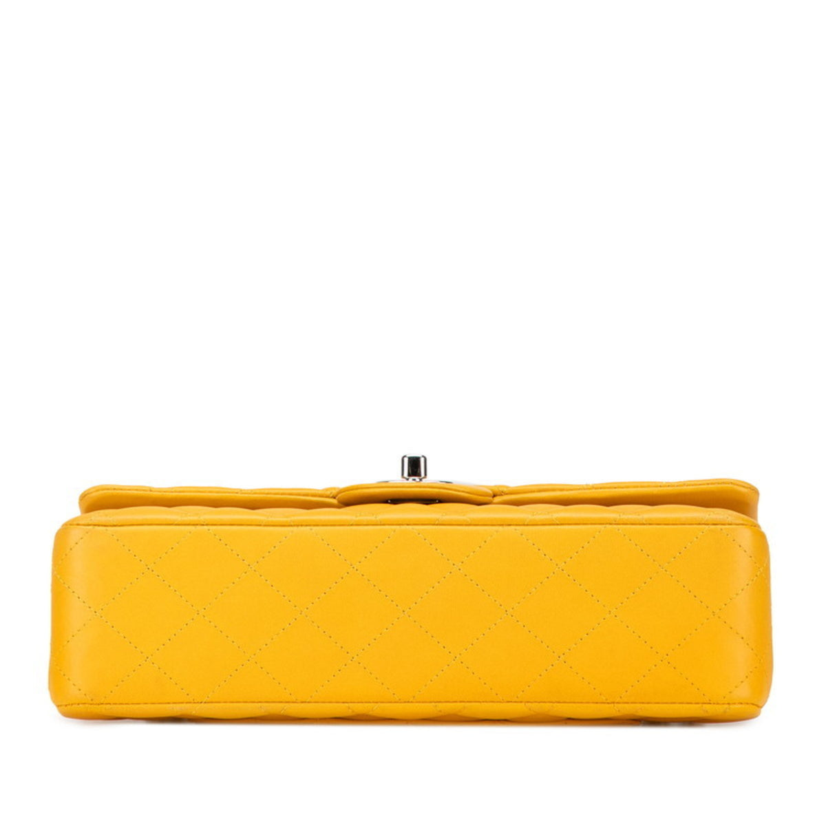 Chanel Silver Yellow Leather Shoulder Bag (Pre-Owned)