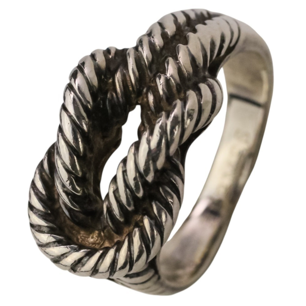 Hermes Silver Silver 925 Band Ring (Pre-Owned)