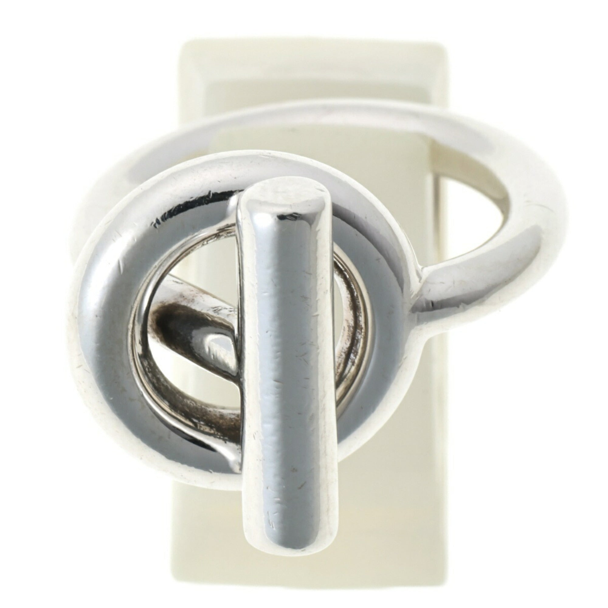 Hermes Silver Silver 925 Band Ring (Pre-Owned)