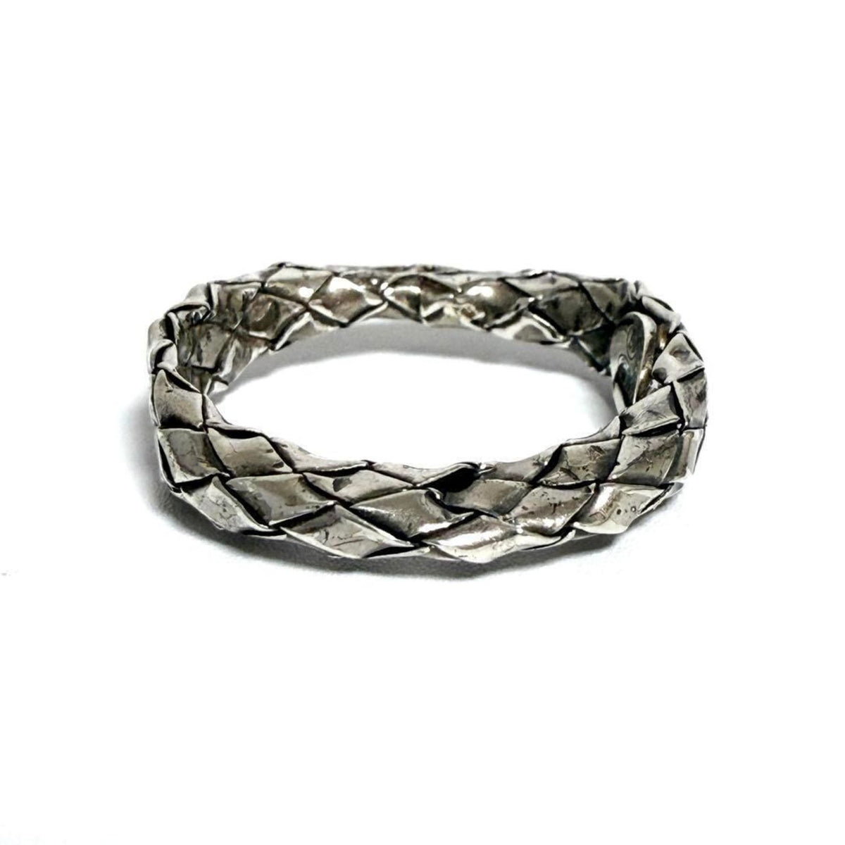 Bottega Veneta Silver 925 Band Ring (Pre-Owned)