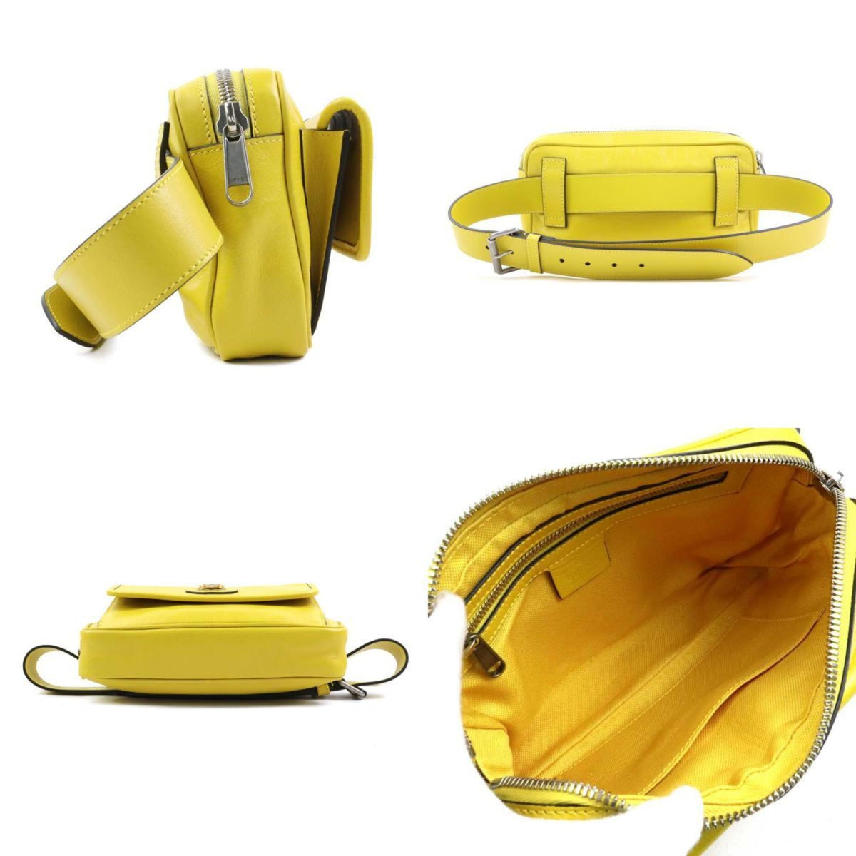Gucci Yellow Leather Fanny Pack (Pre-Owned)