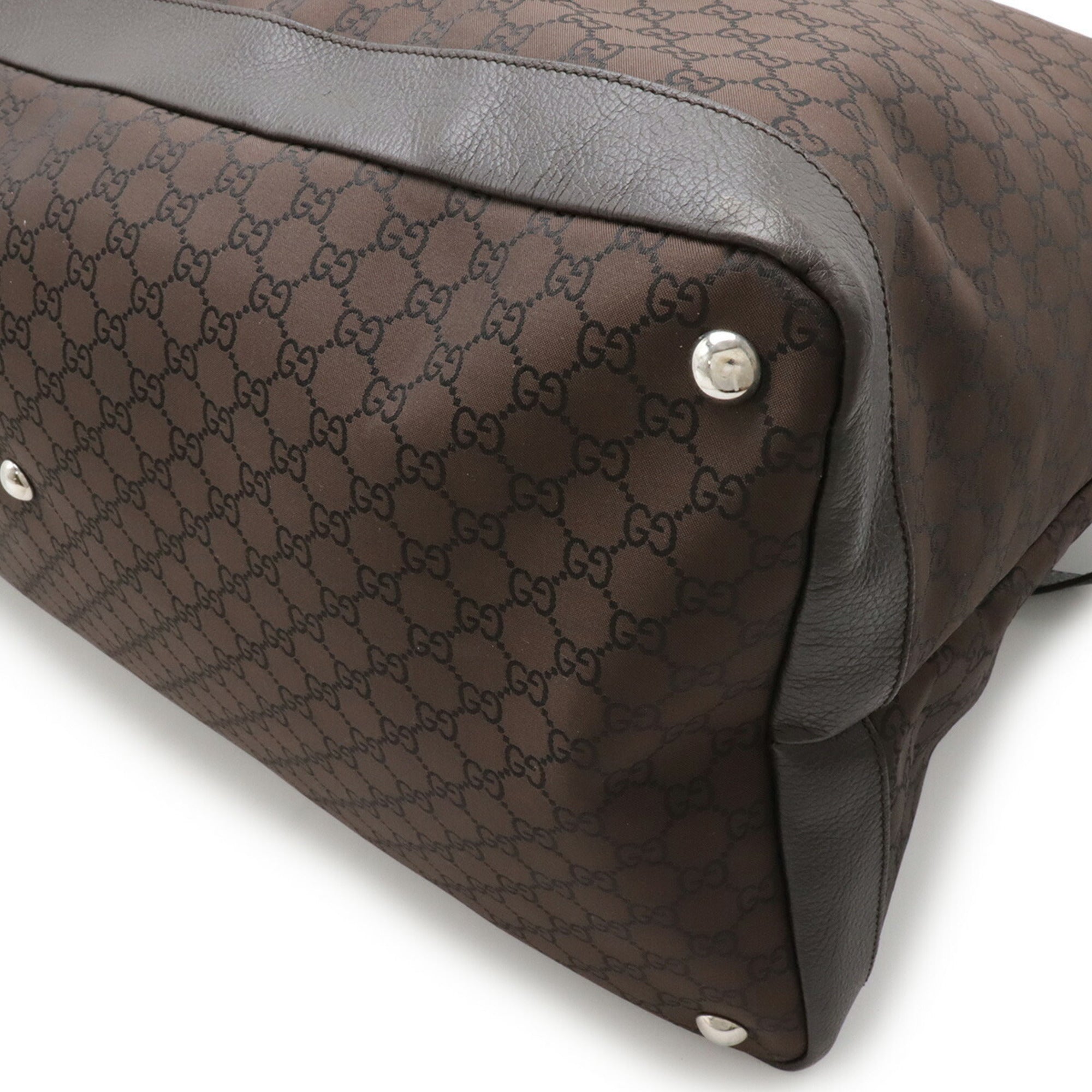 Gucci Brown Nylon Boston Bag Shoulder Bag (Pre-Owned)