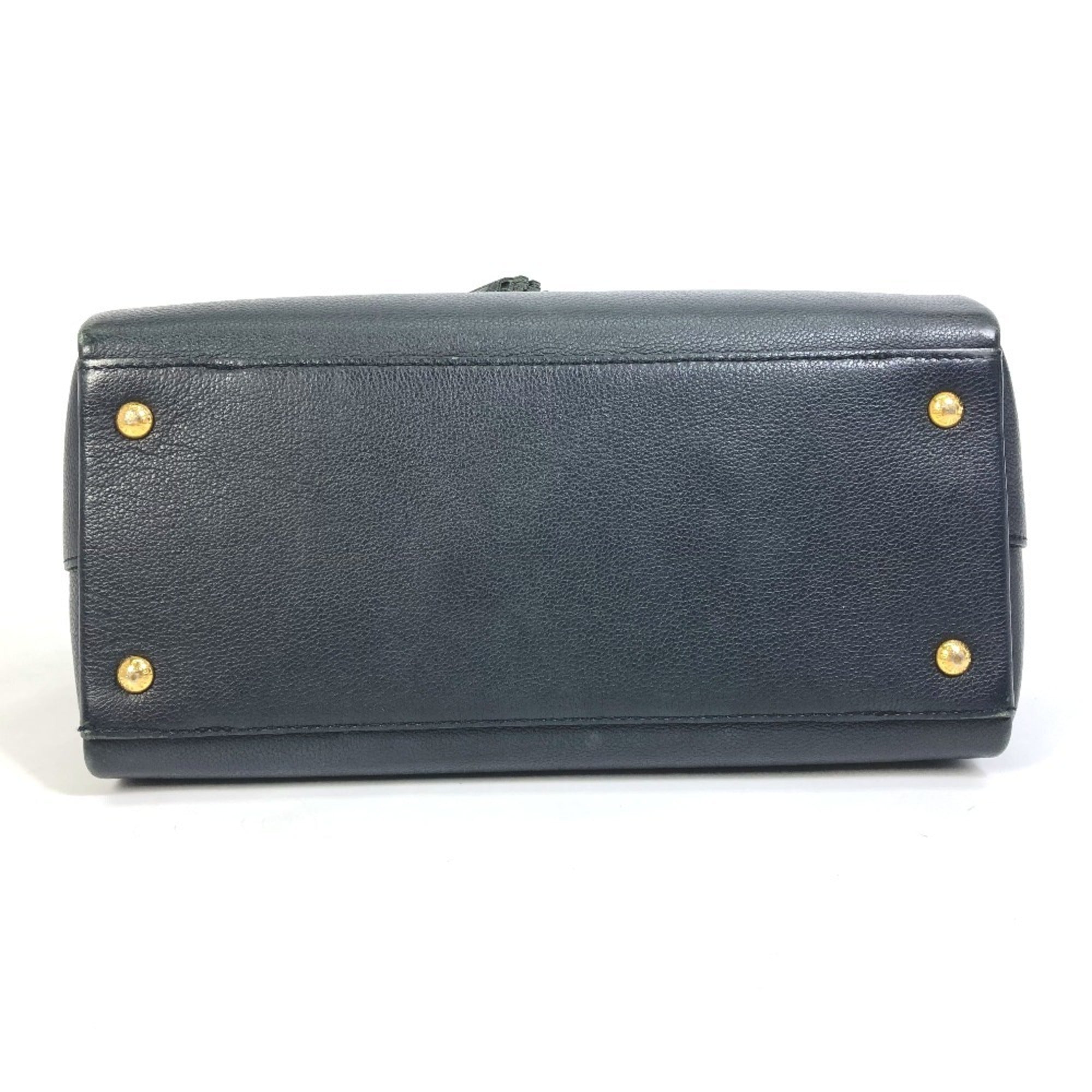 Louis Vuitton Black Leather Tote Bag (Pre-Owned)