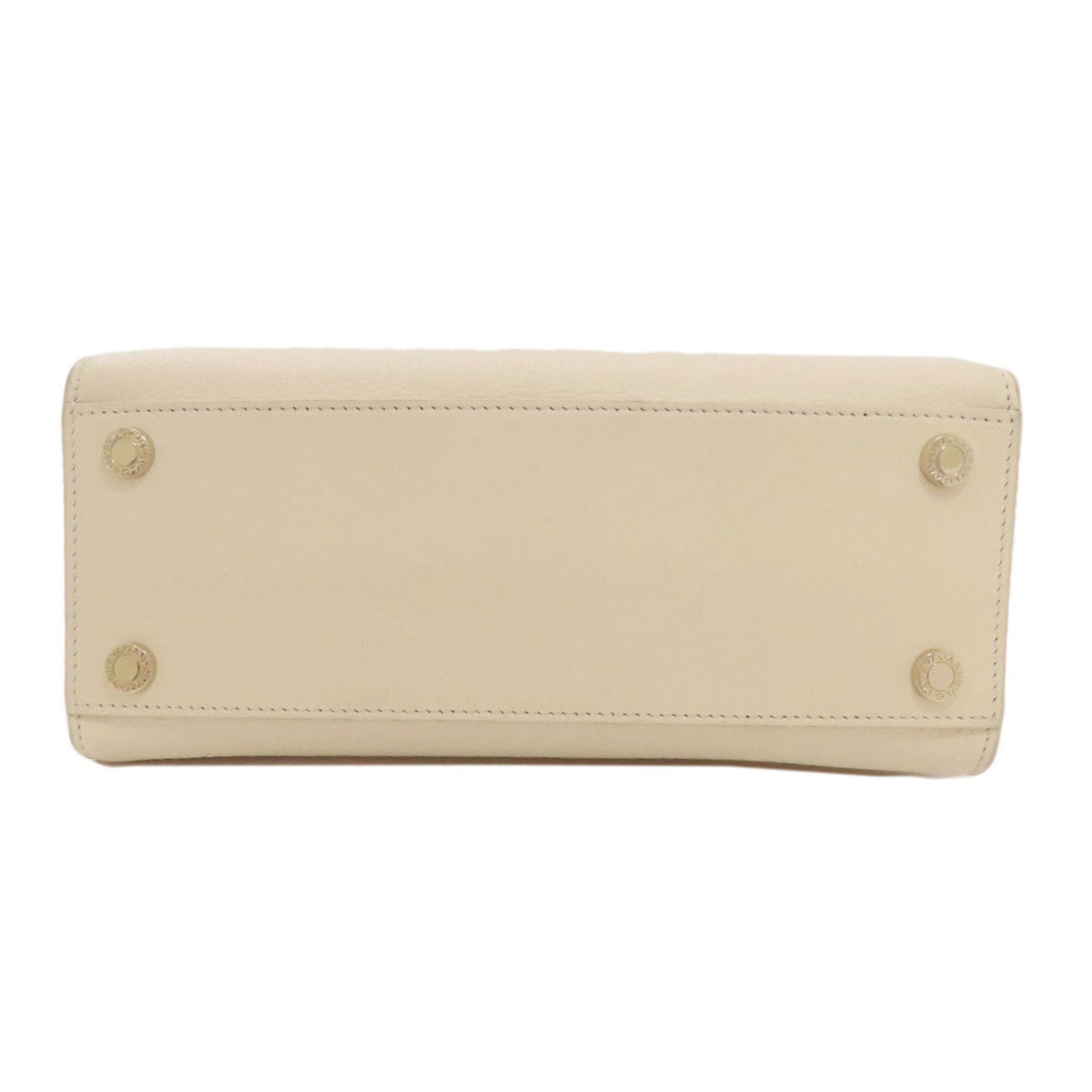 Bvlgari Bvlgari Bvlgari White Leather Handbag (Pre-Owned)