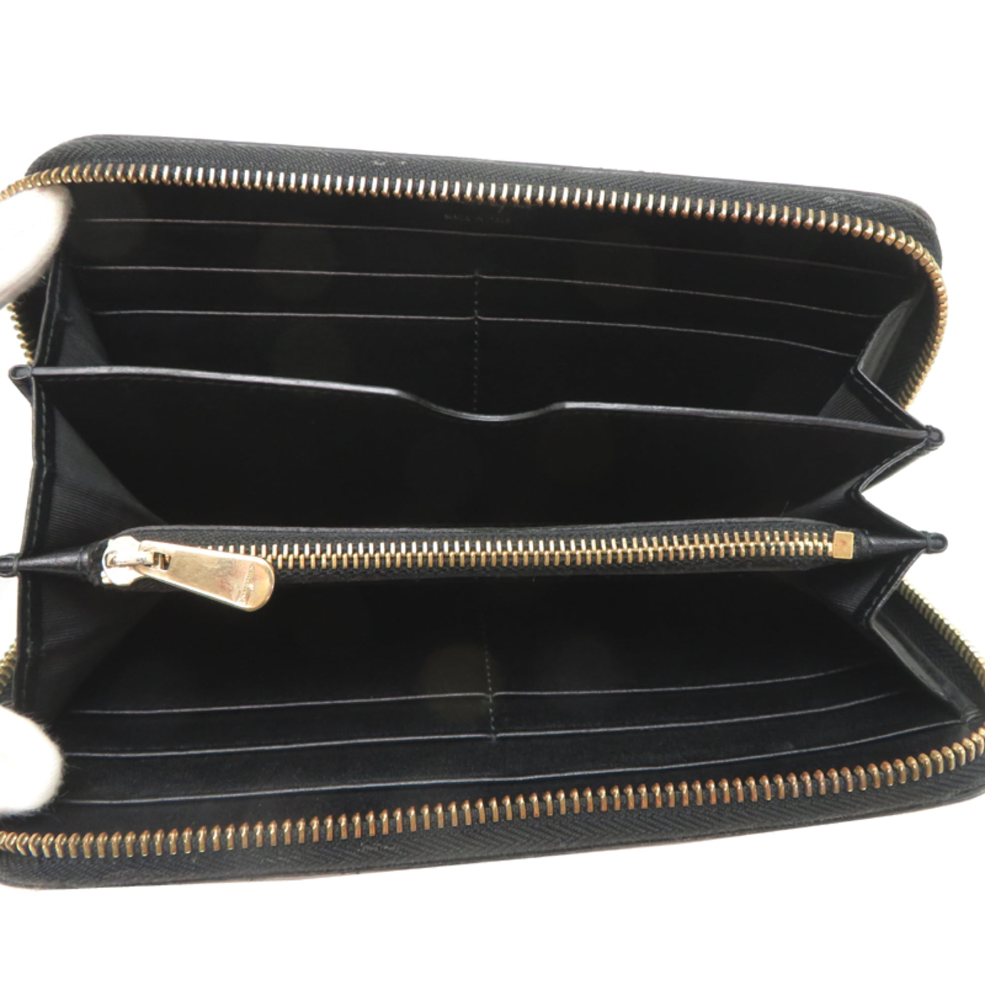 Salvatore Ferragamo Black Leather Long Wallet (Bi-Fold) (Pre-Owned)