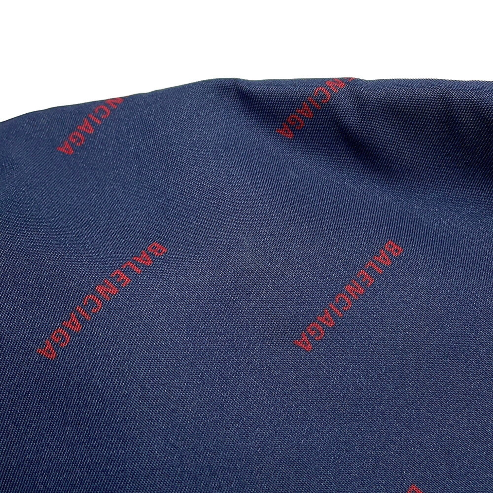 Balenciaga Navy Red Color Nylon Sling Bag (Pre-Owned)