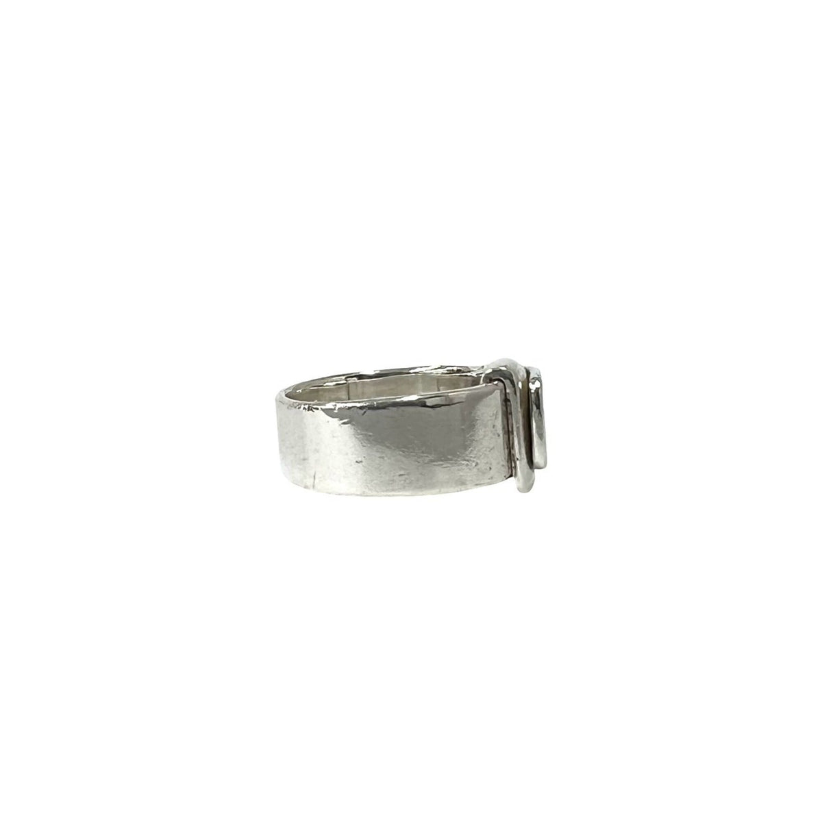 Hermes Silver Silver 925 Band Ring (Pre-Owned)