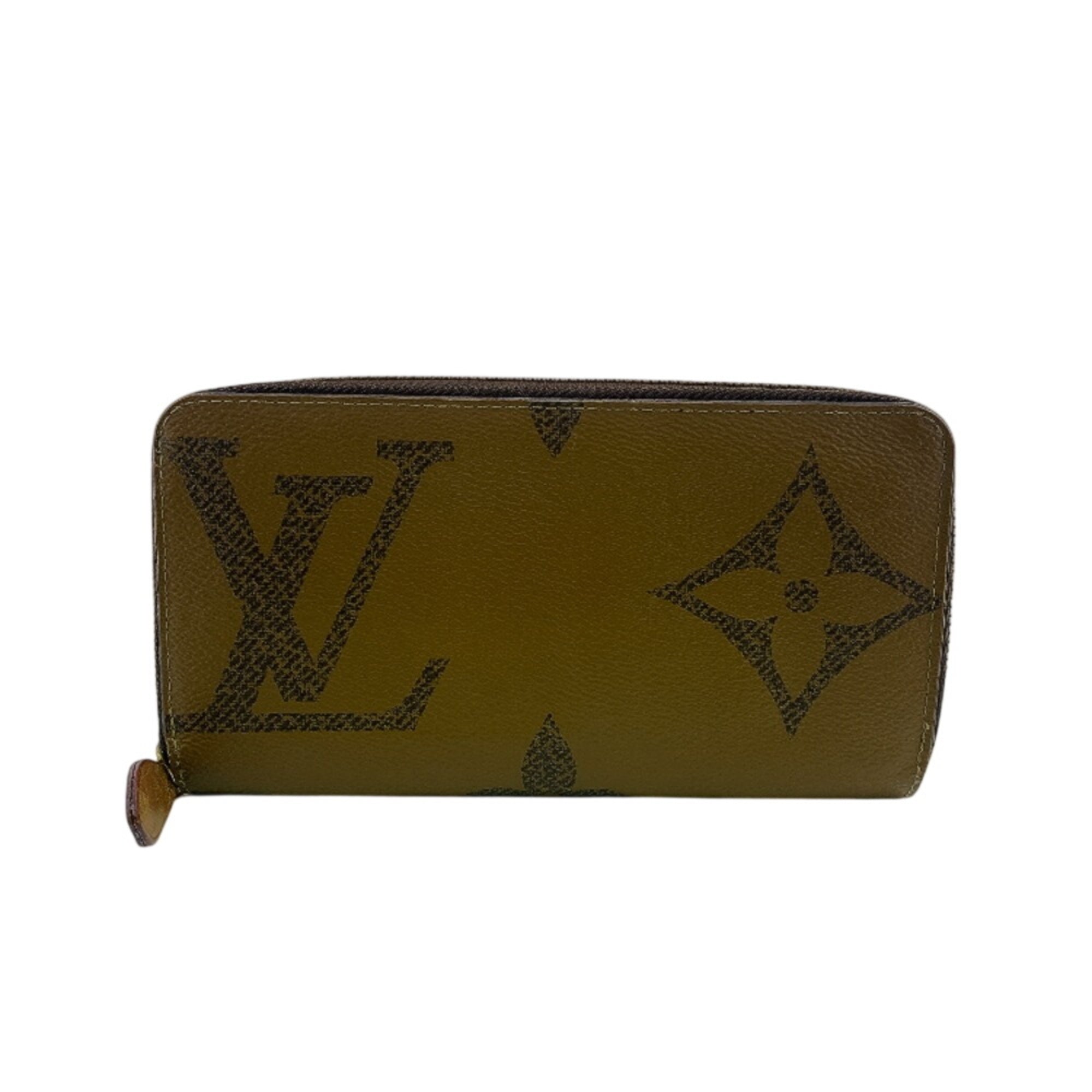 Louis Vuitton Brown Leather Long Wallet (Bi-Fold) (Pre-Owned)
