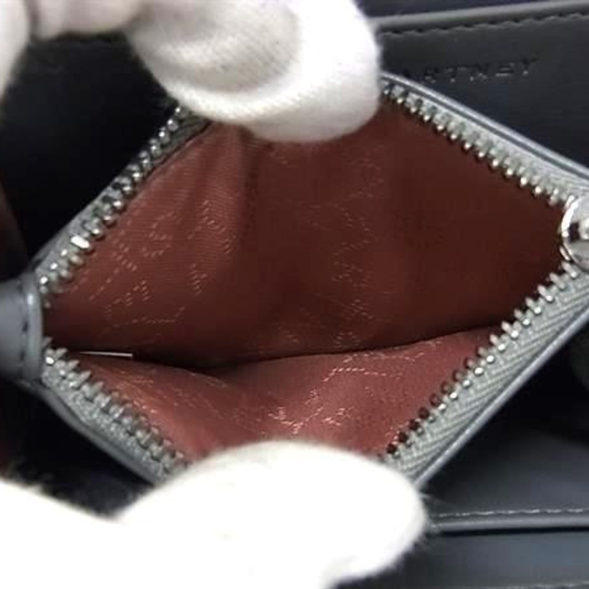 Stella Mccartney Gray Leather Coin Purse/Coin Case (Pre-Owned)