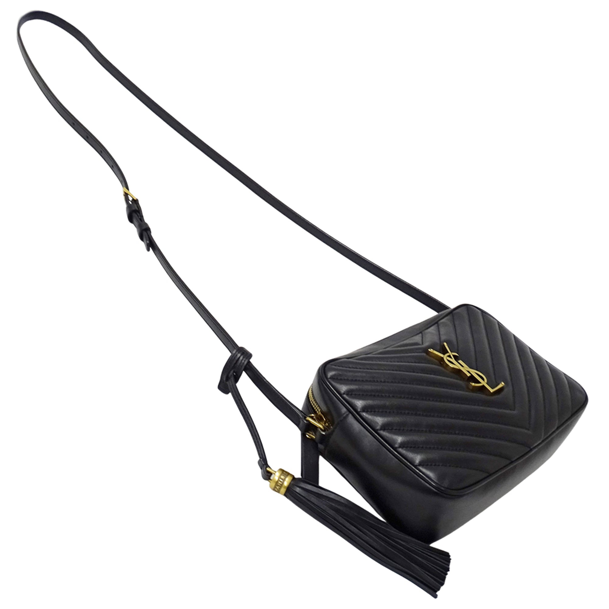 Saint Laurent Black Leather Handbag Shoulder Bag (Pre-Owned)