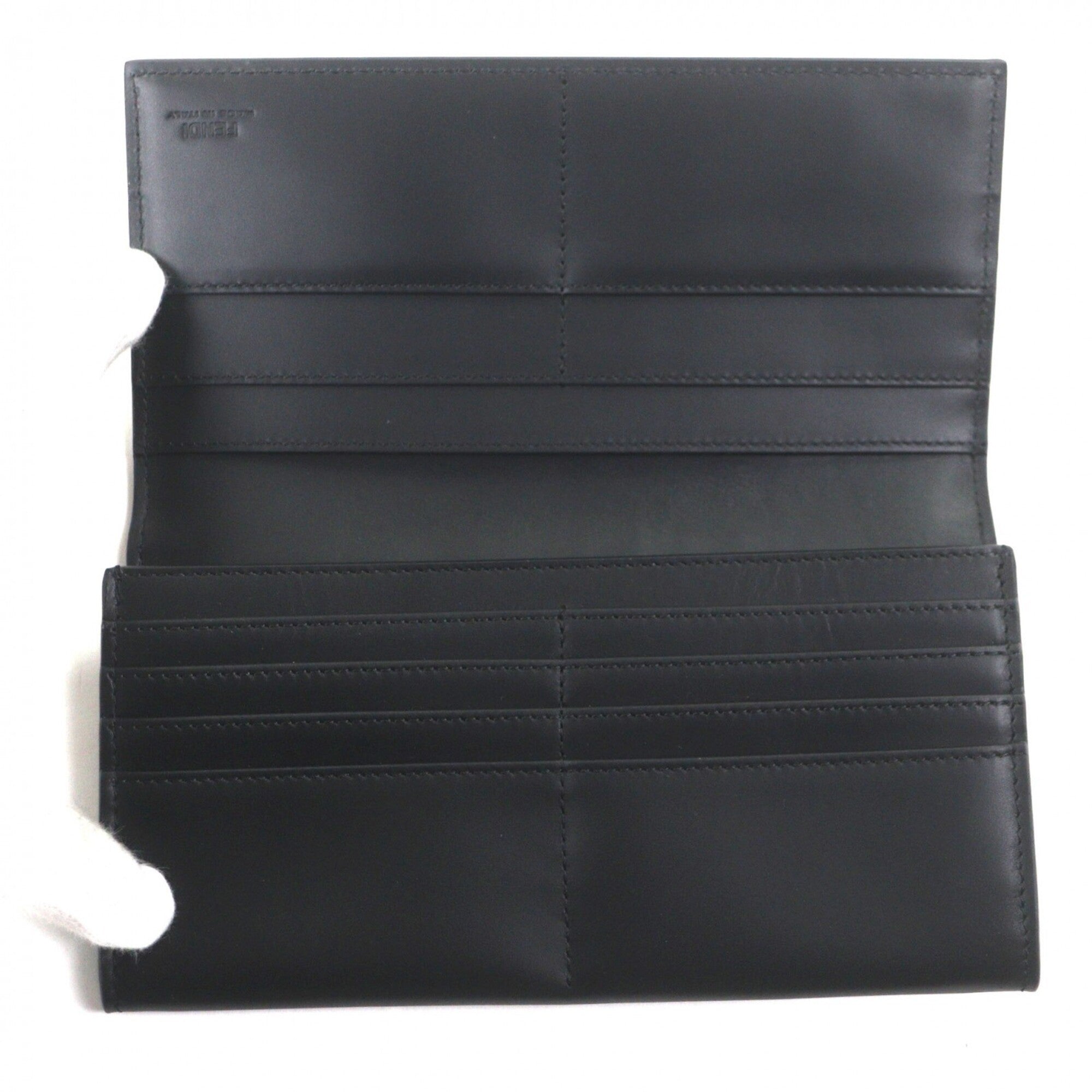 Fendi Black Leather Long Wallet (Bi-Fold) (Pre-Owned)