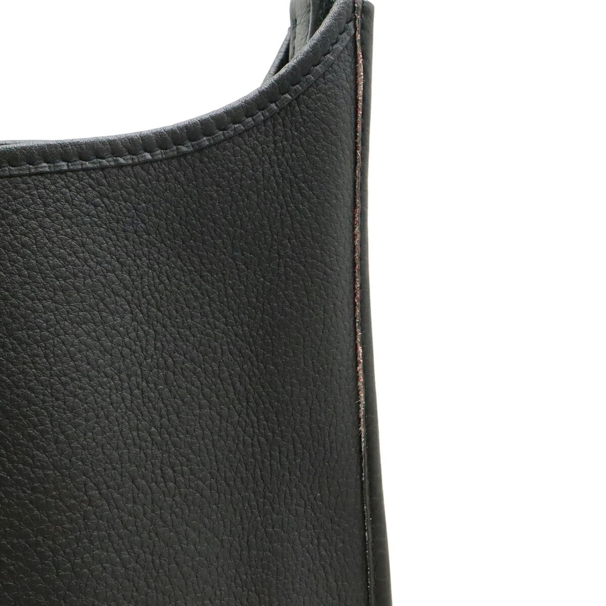 Hermes Evelyne Black Leather Shoulder Bag (Pre-Owned)