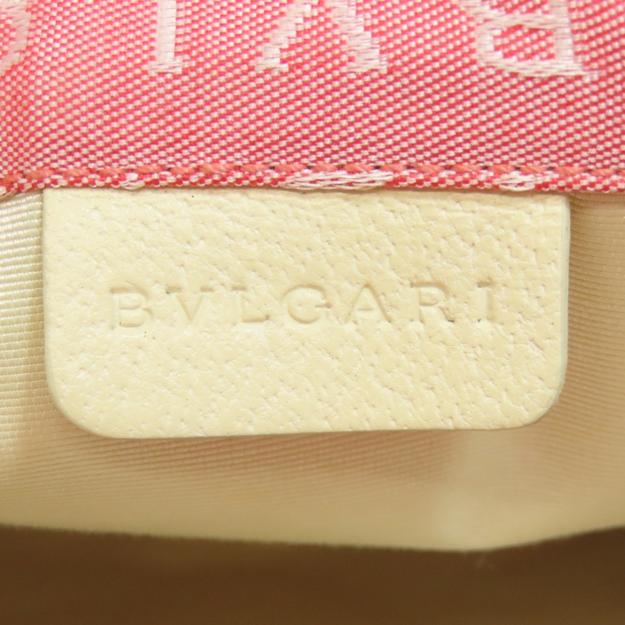 Bvlgari Logomania Pink Canvas Tote Bag (Pre-Owned)