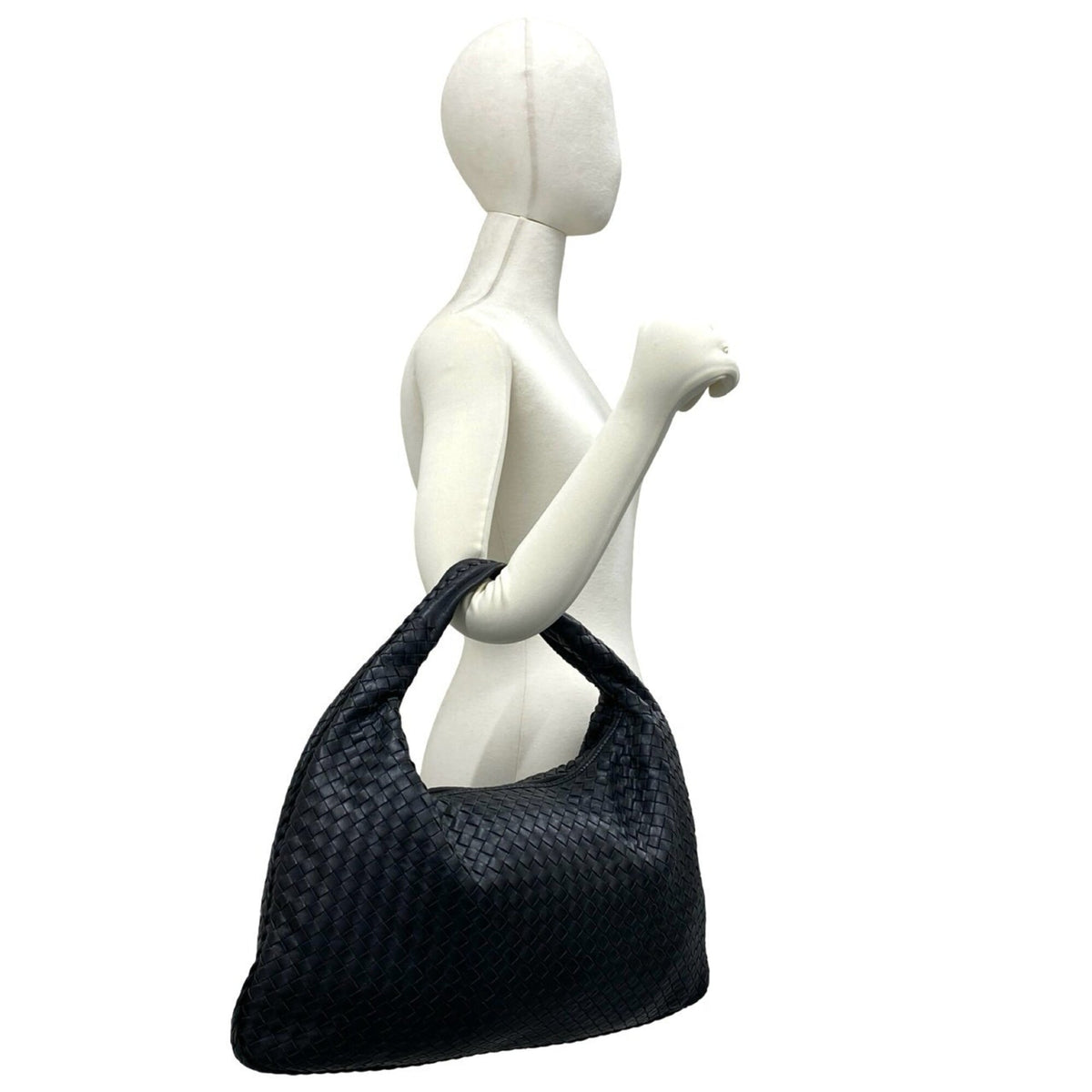 Bottega Veneta Black Leather Handbag Tote Bag (Pre-Owned)