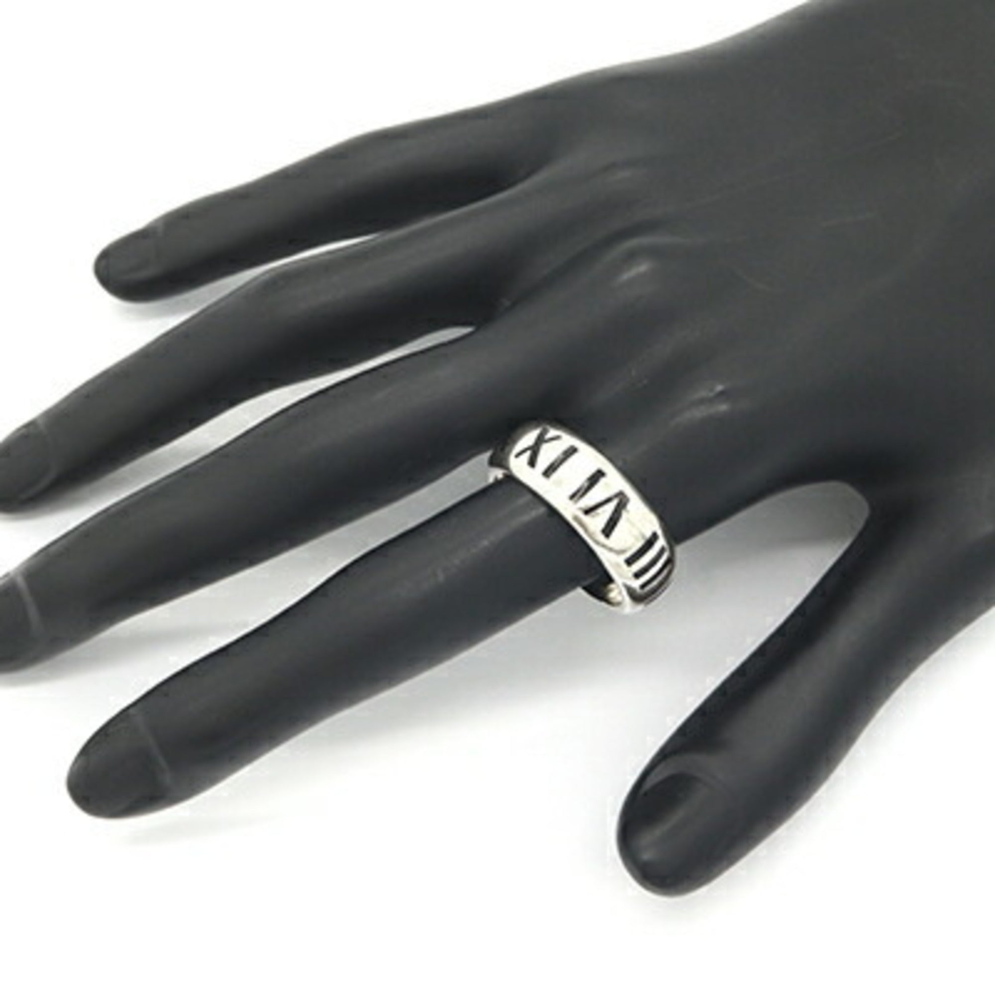 Tiffany Atlas Sterling Silver 925 Band Ring (Pre-Owned)