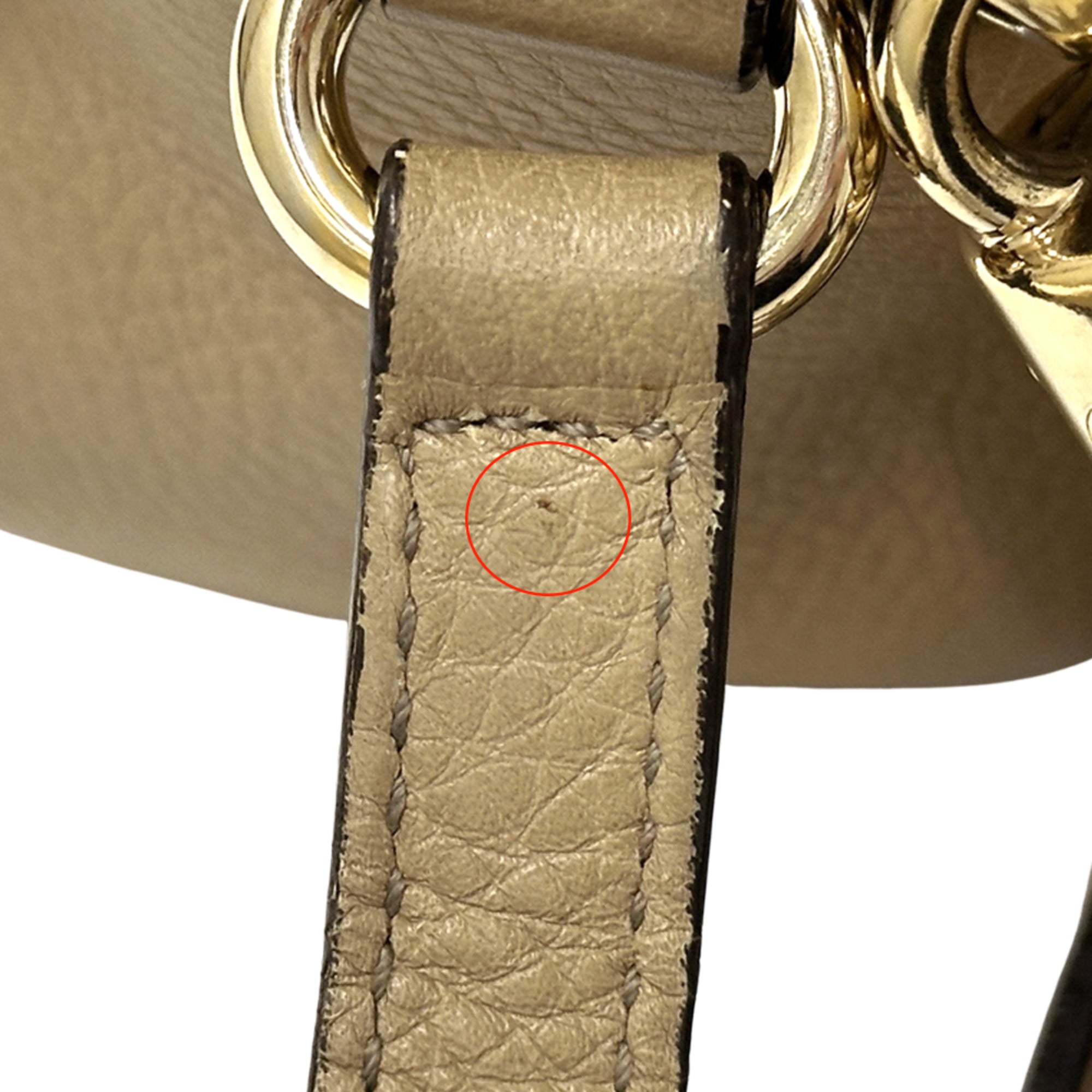 Gucci Beige Leather Handbag Shoulder Bag (Pre-Owned)