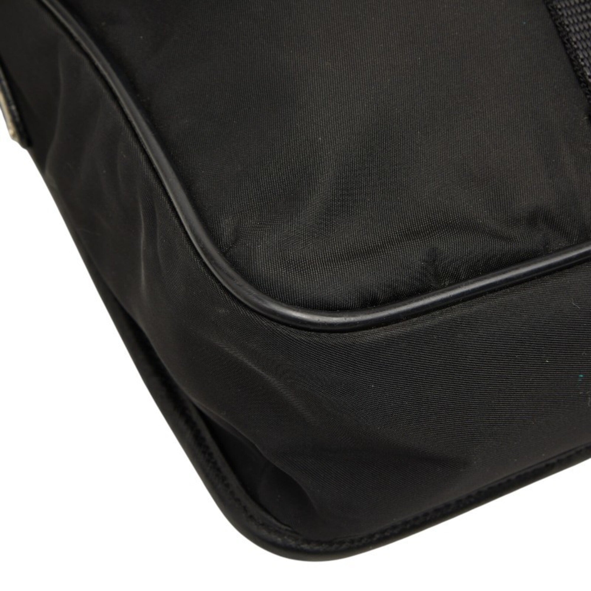 Prada Black Nylon Leather Shoulder Bag (Pre-Owned)