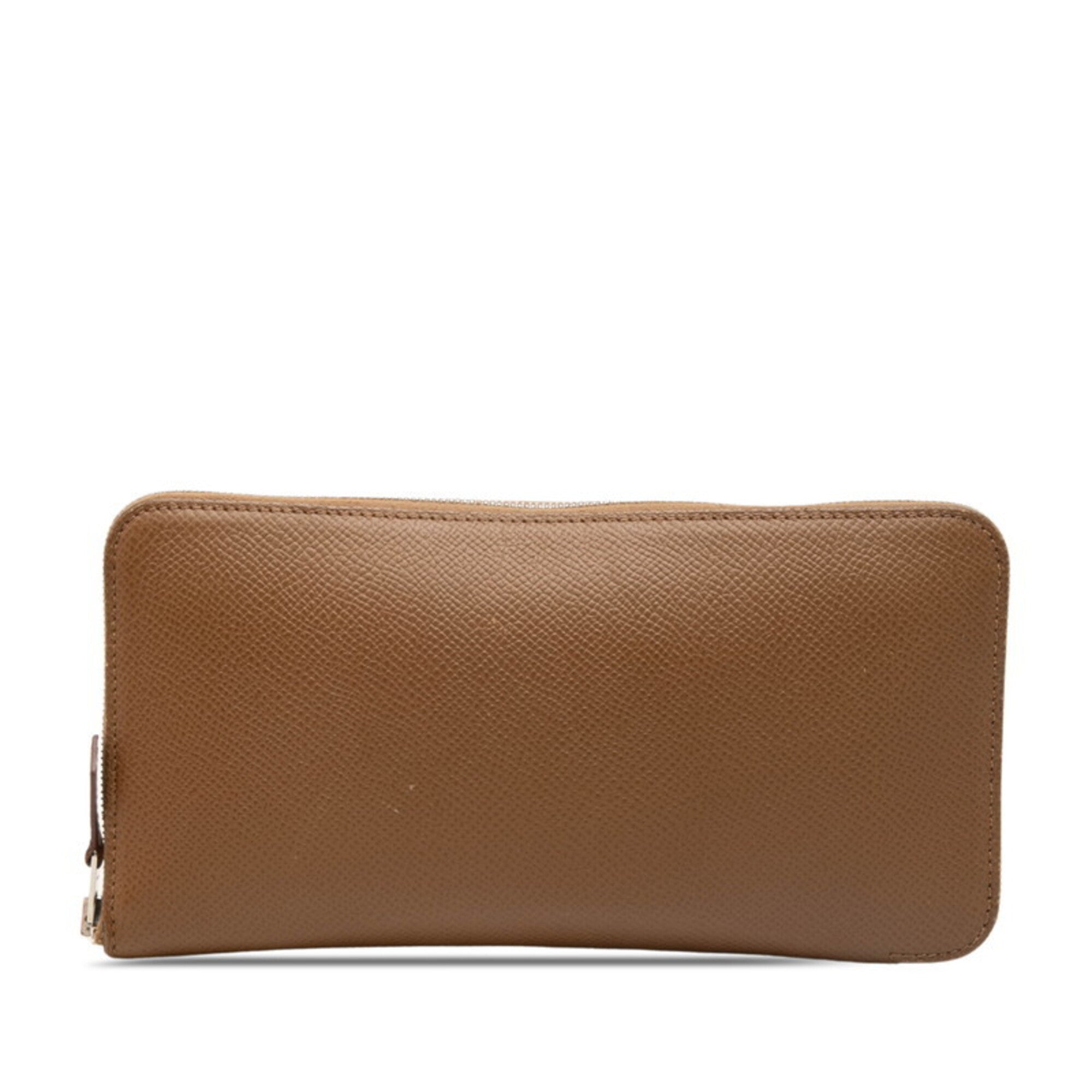 Hermes Brown Epsom Leather Long Wallet (Bi-Fold) (Pre-Owned)