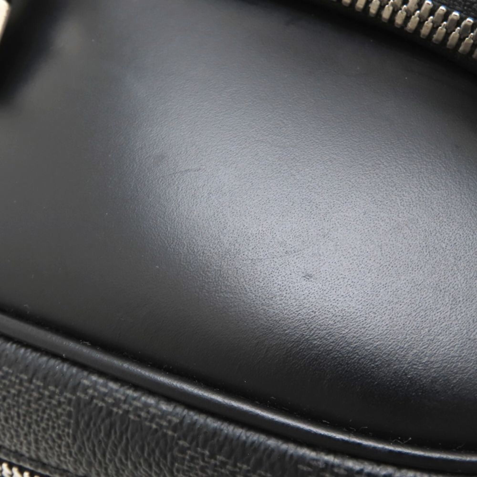 Louis Vuitton Black Damier Canvas Damier Graphite Gray Damier Graphite Shoulder Bag (Pre-Owned)