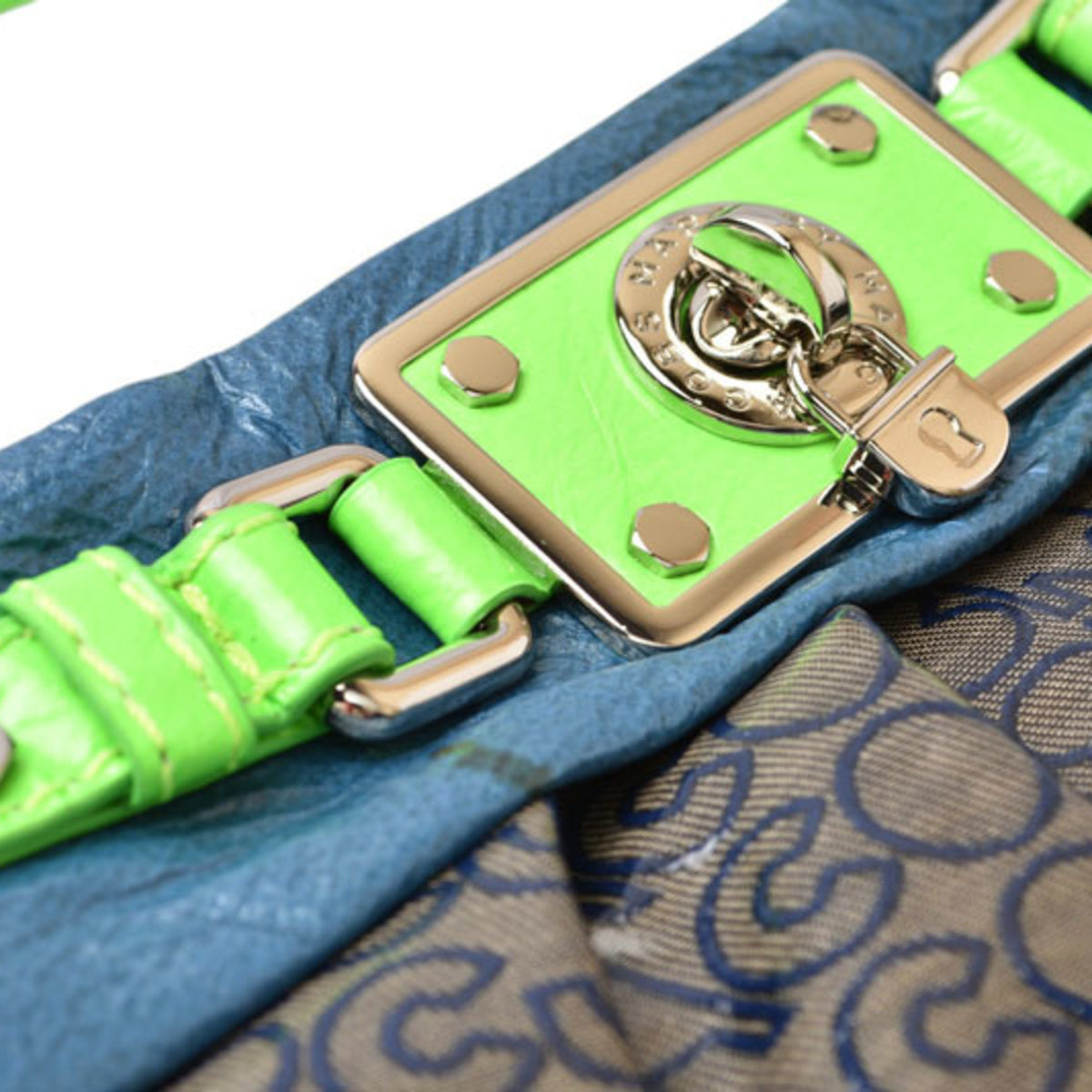 Marc By Marc Jacobs Dark Blue Green Pvc Handbag Pouch (Pre-Owned)