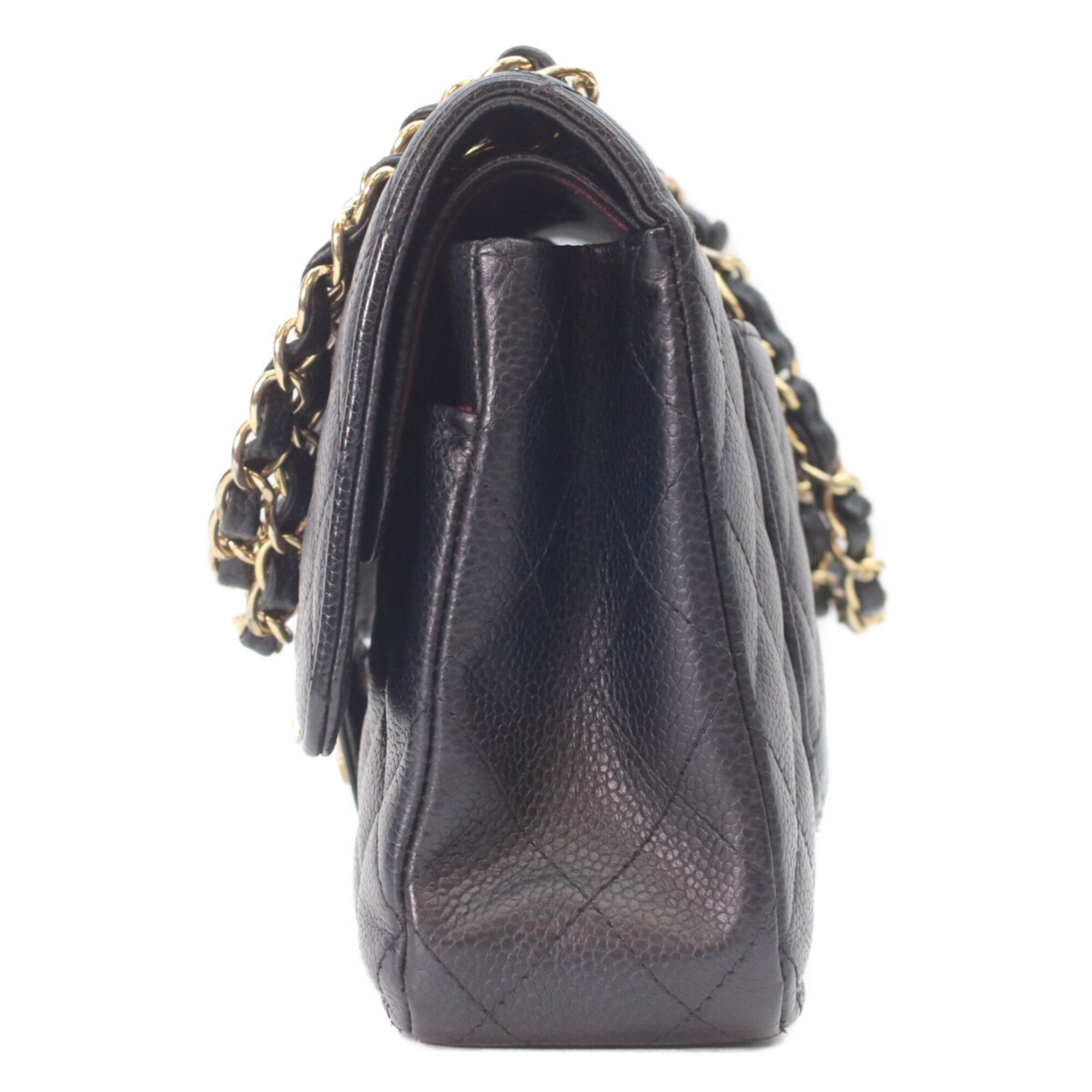 Chanel Black Grained Calfskin Shoulder Bag (Pre-Owned)