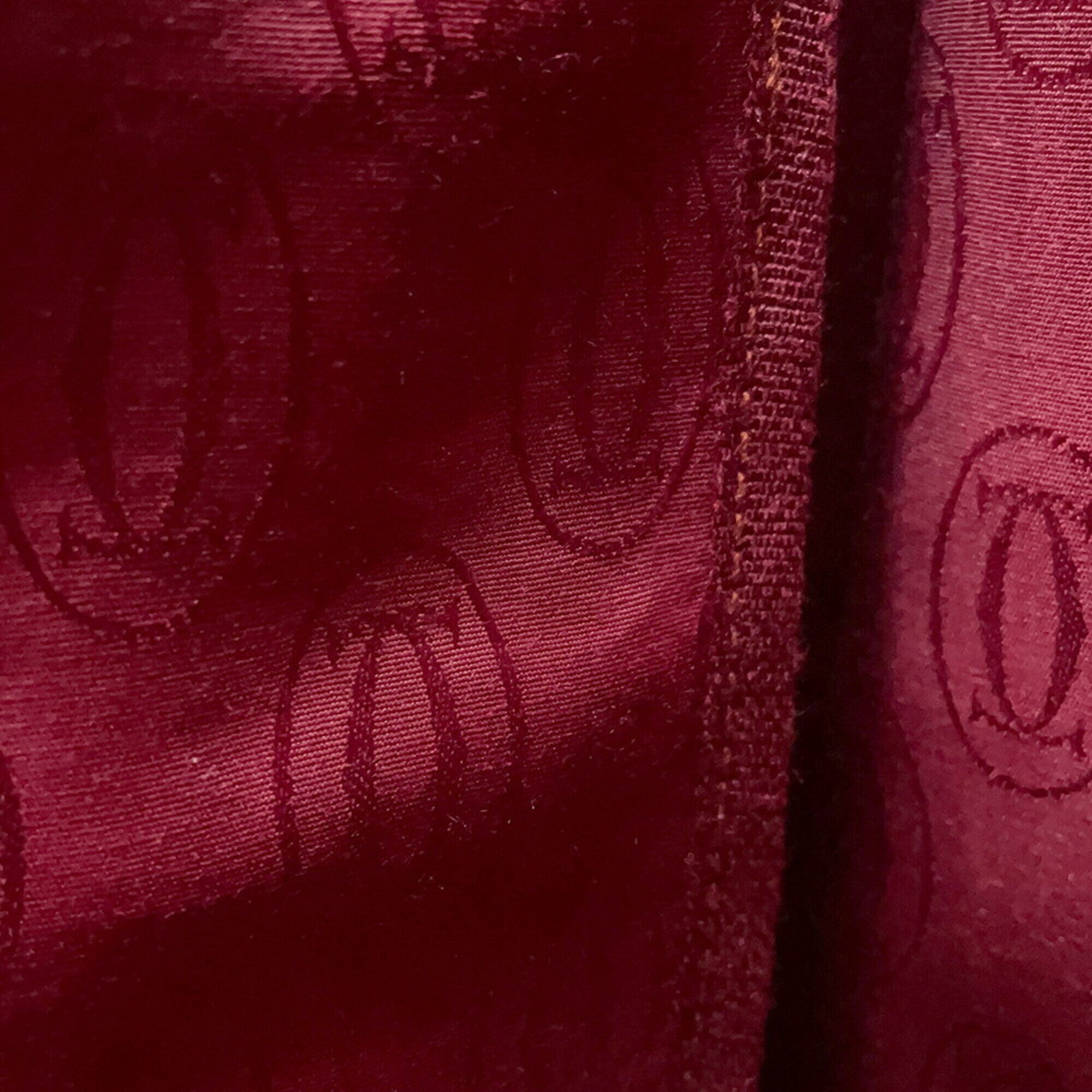Cartier Must Bordeaux Leather Handbag Tote Bag (Pre-Owned)